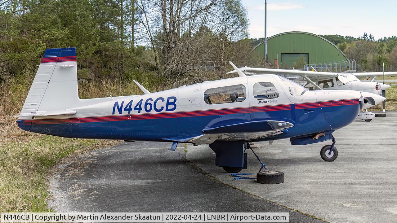 N446CB, 1995 Mooney M20J 201 C/N 24-3359, Parked at BGO.