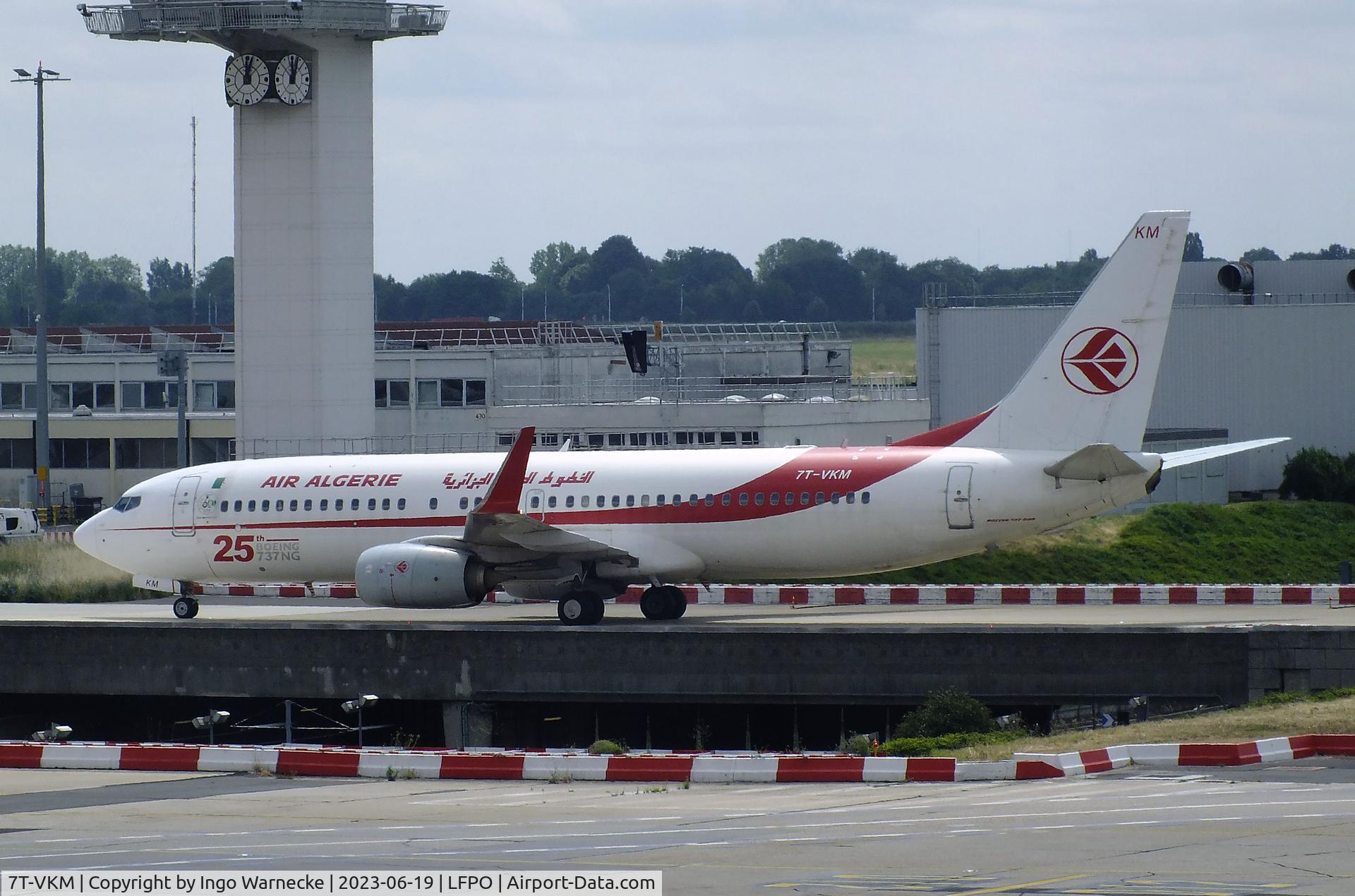 7T-VKM, 2016 Boeing 737-8D6 C/N 60749, Boeing 737-8D6 of Air Algerie at Paris/Orly airport
