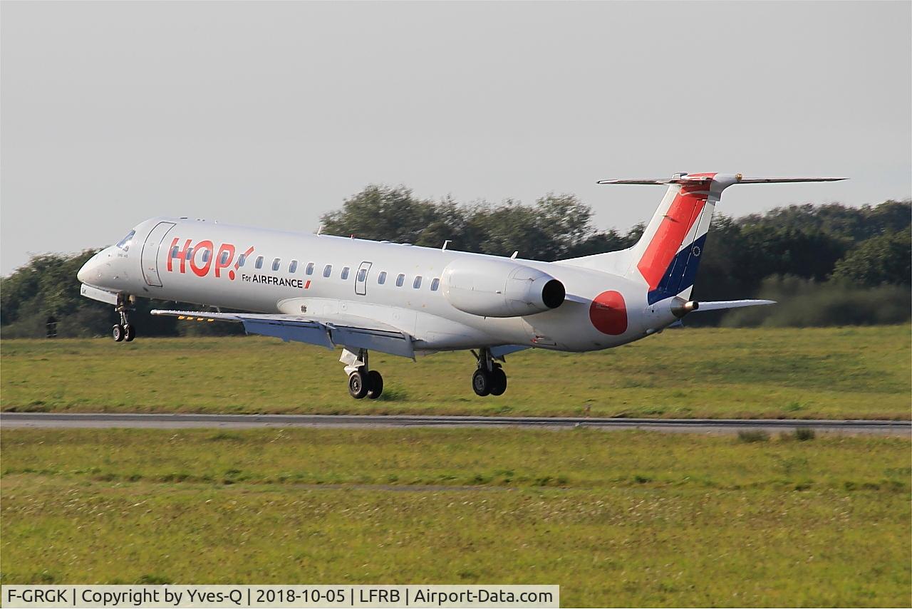 F-GRGK, 2000 Embraer EMB-145EU (ERJ-145EU) C/N 145324, Embraer EMB-145EU, Landingl rwy 25L, Brest-Bretagne airport (LFRB-BES)
