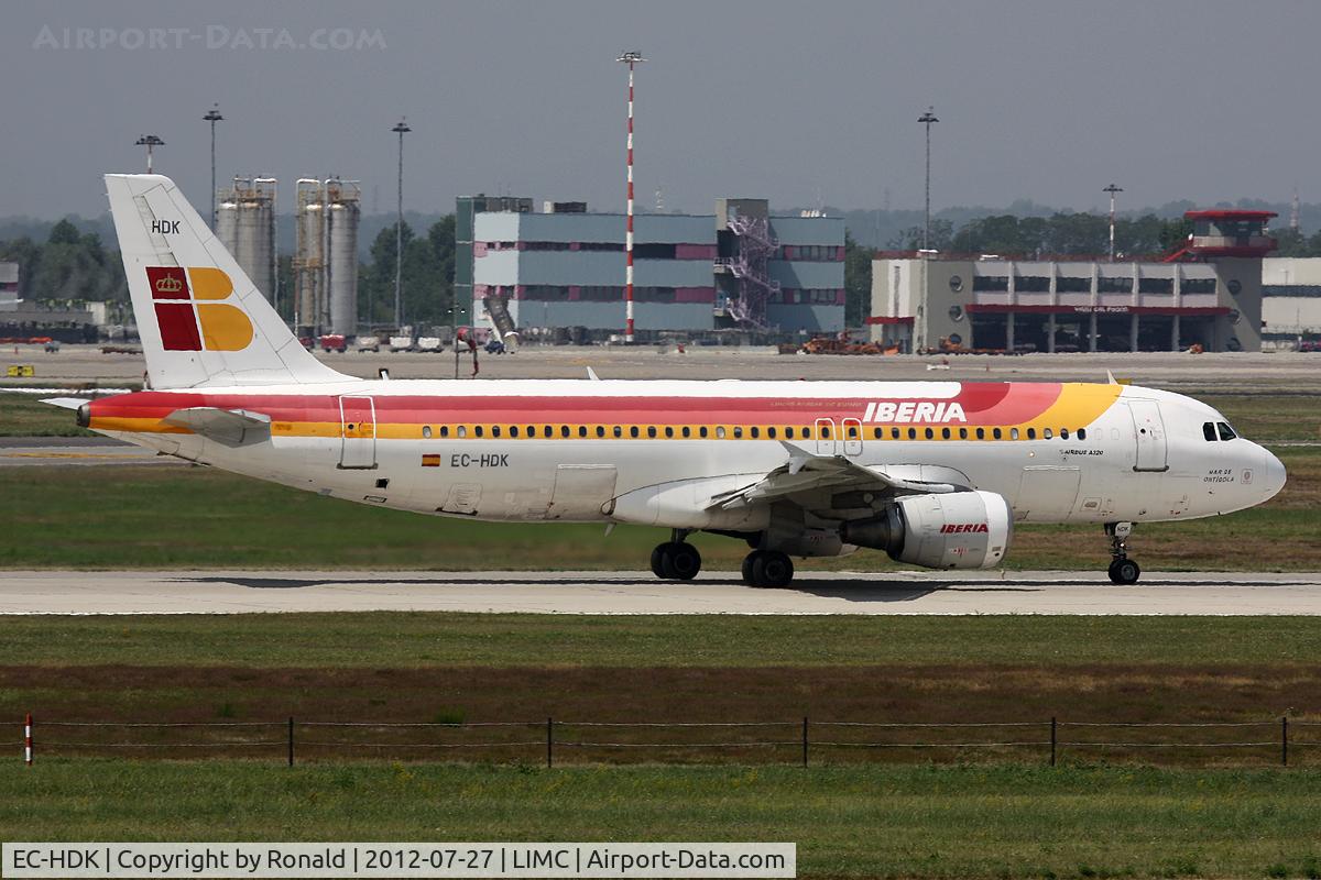 EC-HDK, 1999 Airbus A320-214 C/N 1067, at mxp