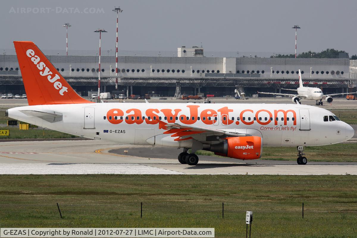 G-EZAS, 2006 Airbus A319-111 C/N 2779, at mxp