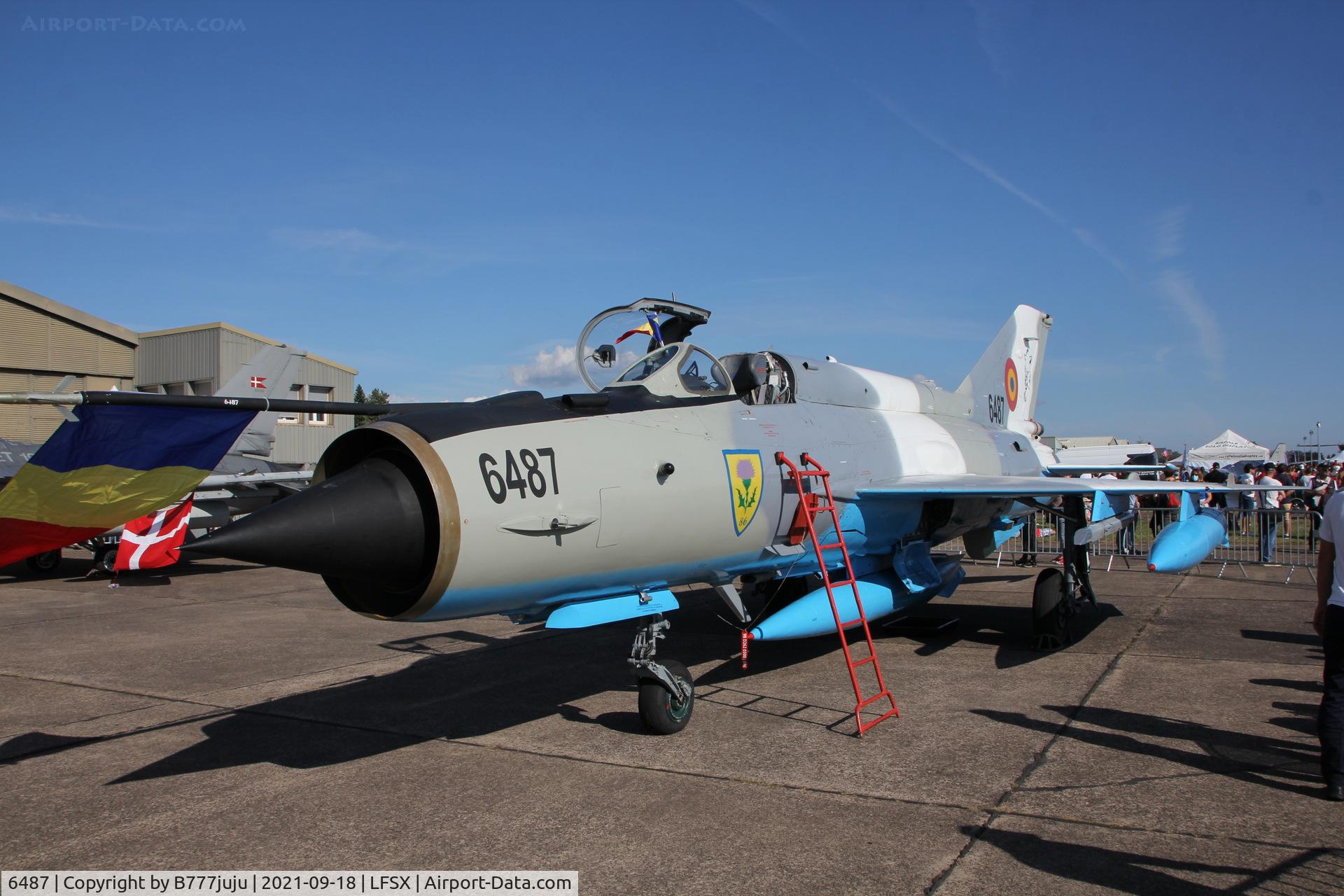 6487, Mikoyan-Gurevich MiG-21MF-75 Lancer C C/N 96006487/0512, during Luseuil air show 2021