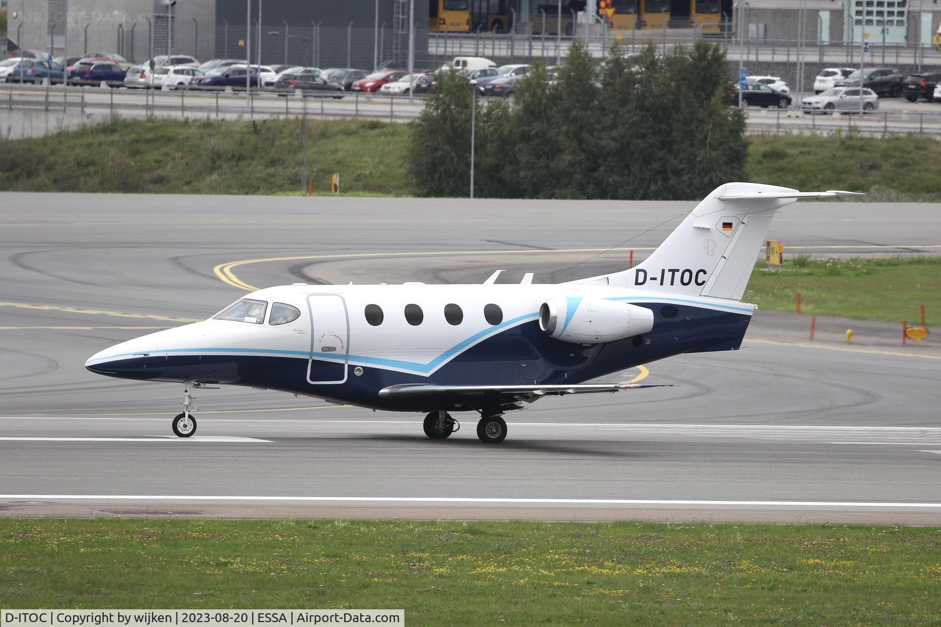 D-ITOC, 2007 Beechcraft 390 Premier 1A C/N RB-181, RWY 19 L