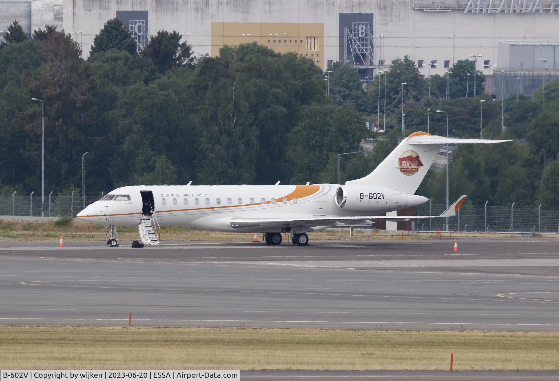 B-602V, 2018 Bombardier Global 6000 (BD-700-1A10) C/N 9827, Ramp M