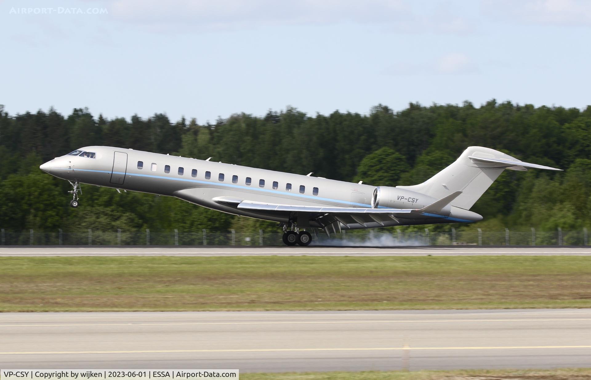 VP-CSY, 2019 Bombardier Global 7500 C/N 70041, RWY 26