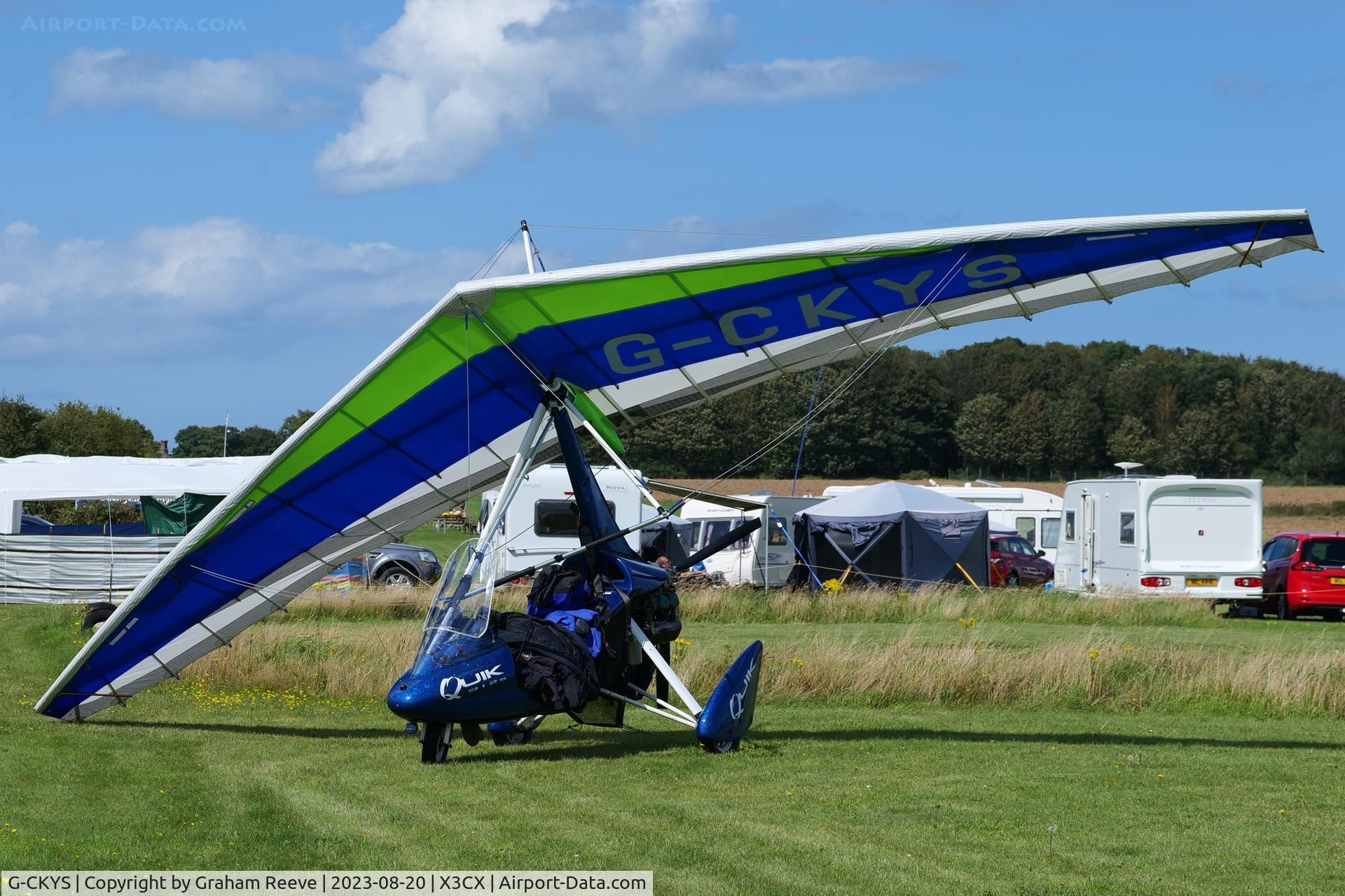 G-CKYS, 2018 P&M Aviation Quik GT-450 C/N 8779, Parked at Northrepps.