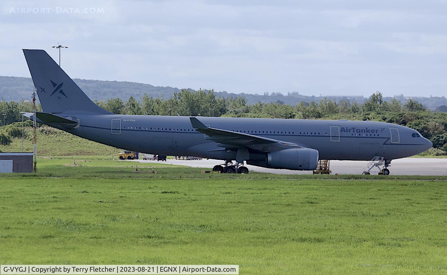 G-VYGJ, 2013 Airbus KC2 Voyager (A330-243MRTT) C/N 1439, At East Midlands Airport