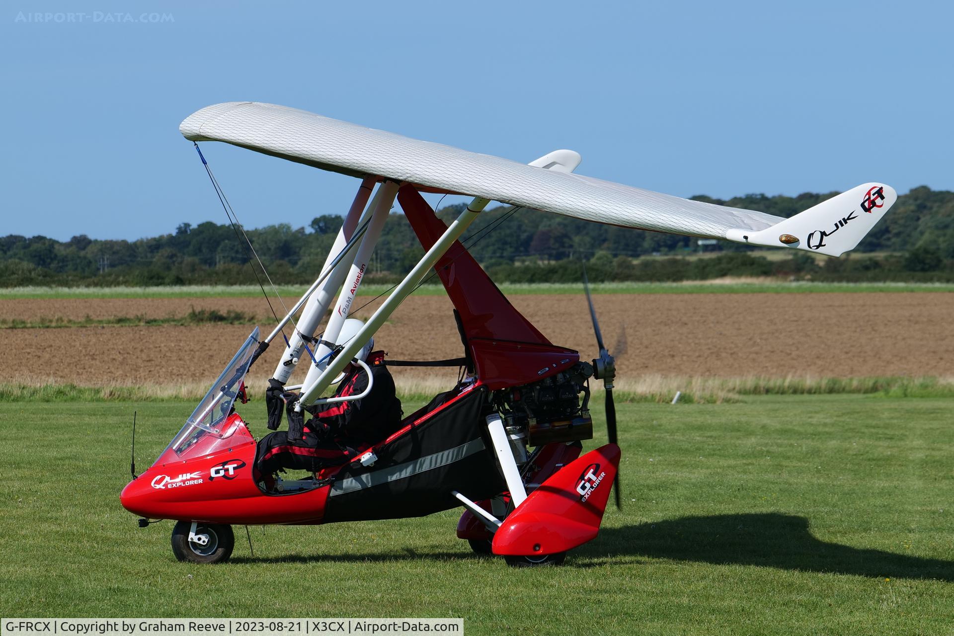 G-FRCX, 2014 P&M Aviation Quik GTR C/N 8701, Departing from Northrepps.