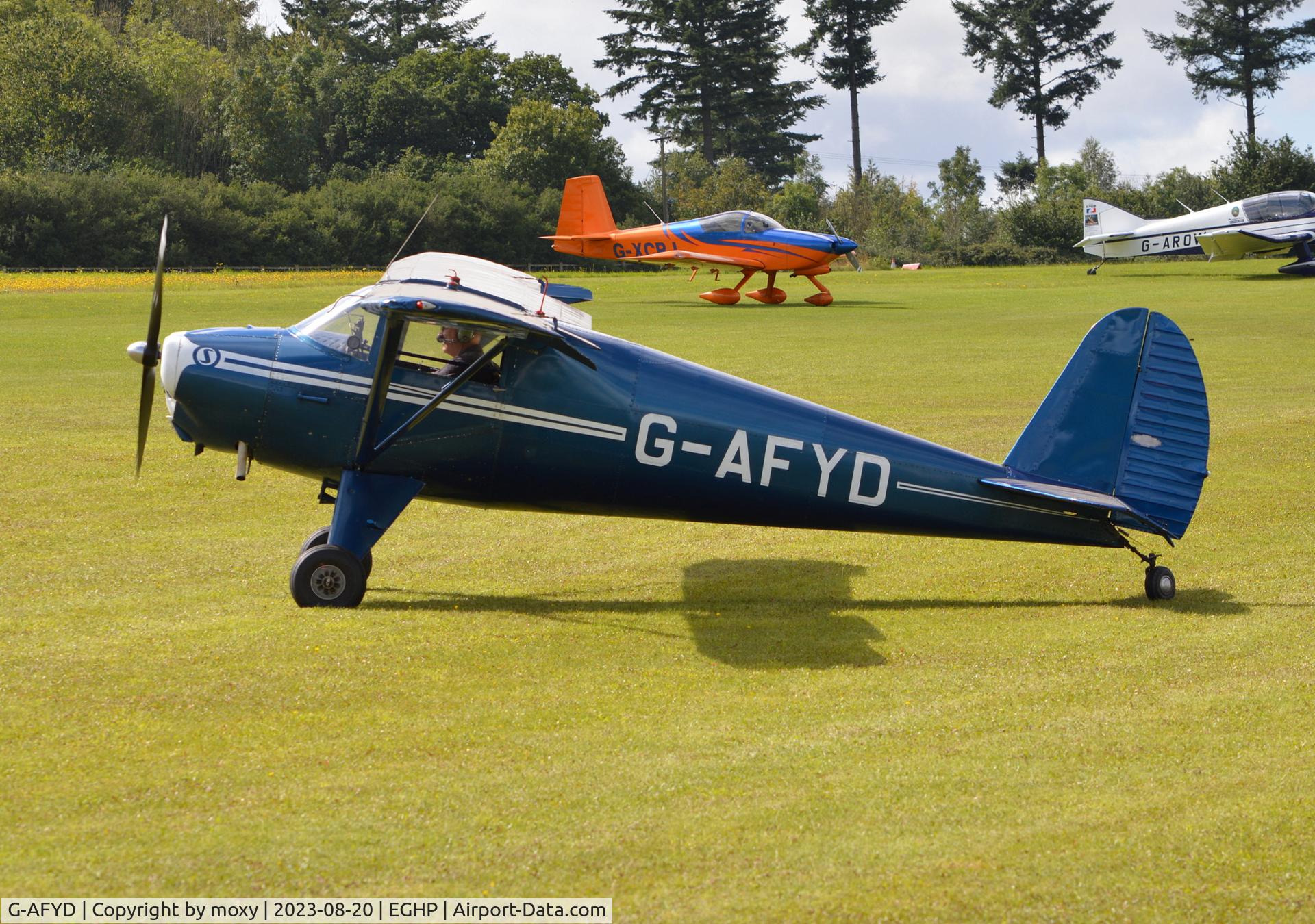 G-AFYD, 1939 Luscombe 8E Silvaire Silvaire C/N 1044, Luscombe 8E Silvaire at Popham. Ex N25120