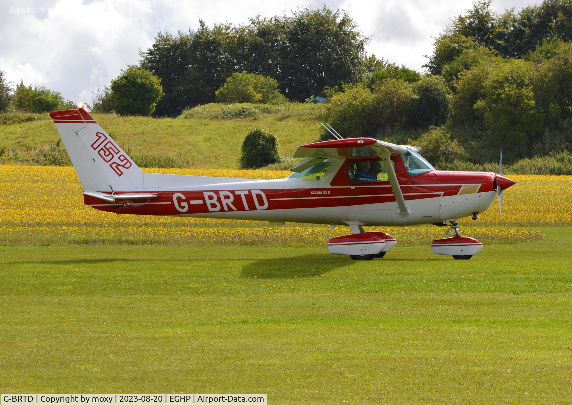 G-BRTD, 1977 Cessna 152 C/N 152-80023, Cessna 152 at Popham. Ex N757UW