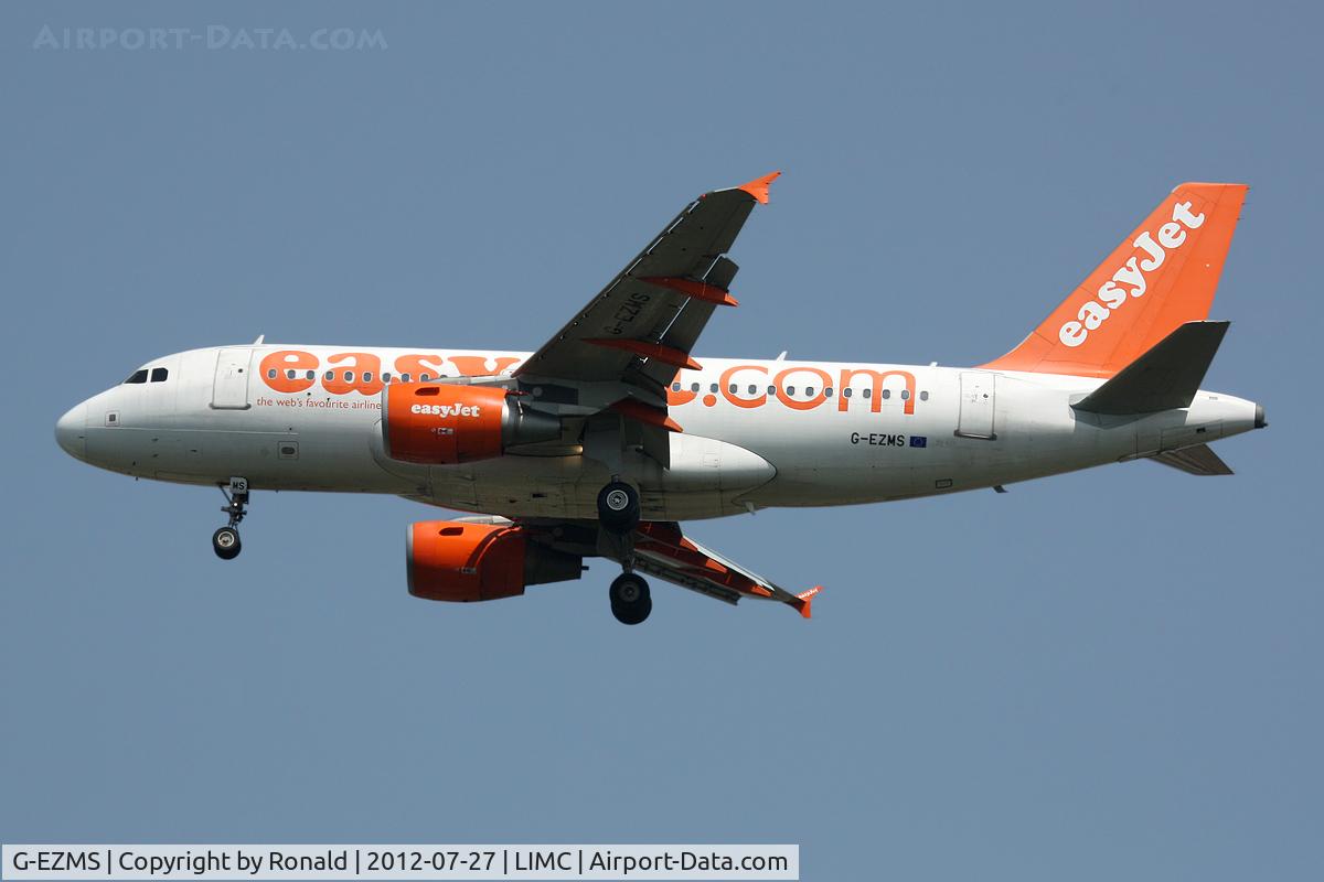 G-EZMS, 2004 Airbus A319-111 C/N 2378, at mxp