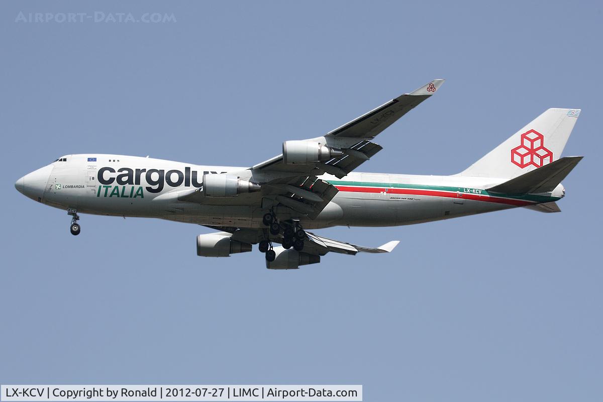 LX-KCV, 1997 Boeing 747-4R7F/SCD C/N 25868, at mxp