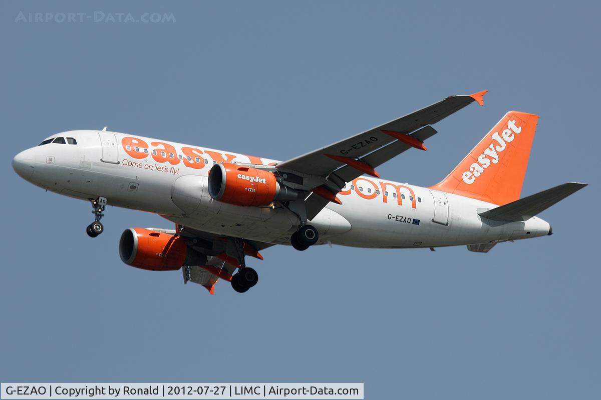 G-EZAO, 2006 Airbus A319-111 C/N 2769, at mxp