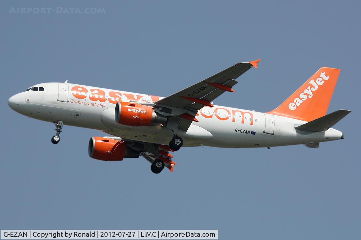 G-EZAN, 2006 Airbus A319-111 C/N 2765, at mxp