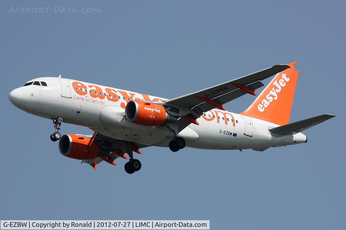 G-EZBW, 2007 Airbus A319-111 C/N 3134, at mxp