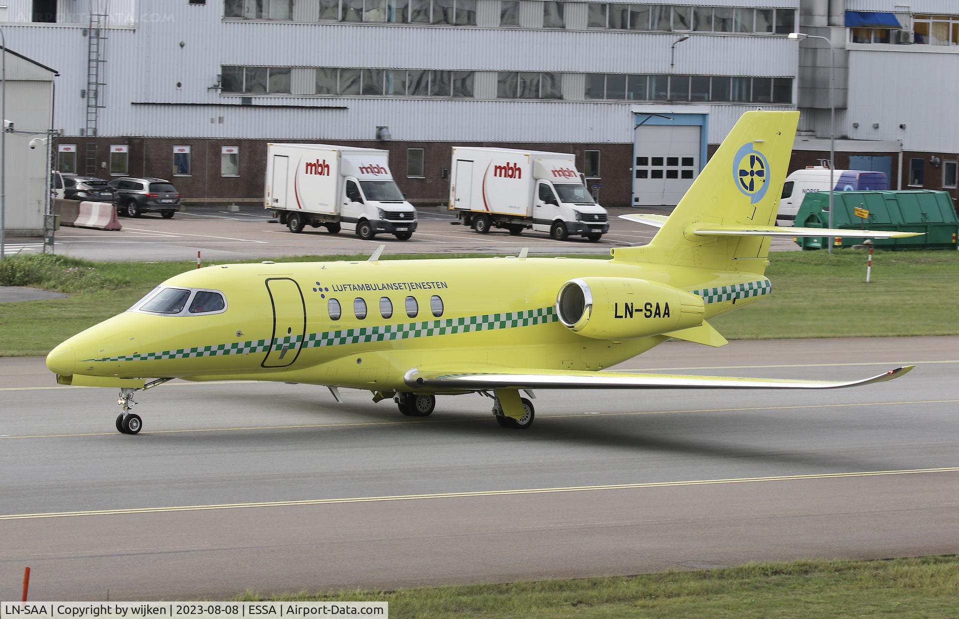 LN-SAA, 2018 Cessna 680A Citation Latitude C/N 680A-0155, TWY W
