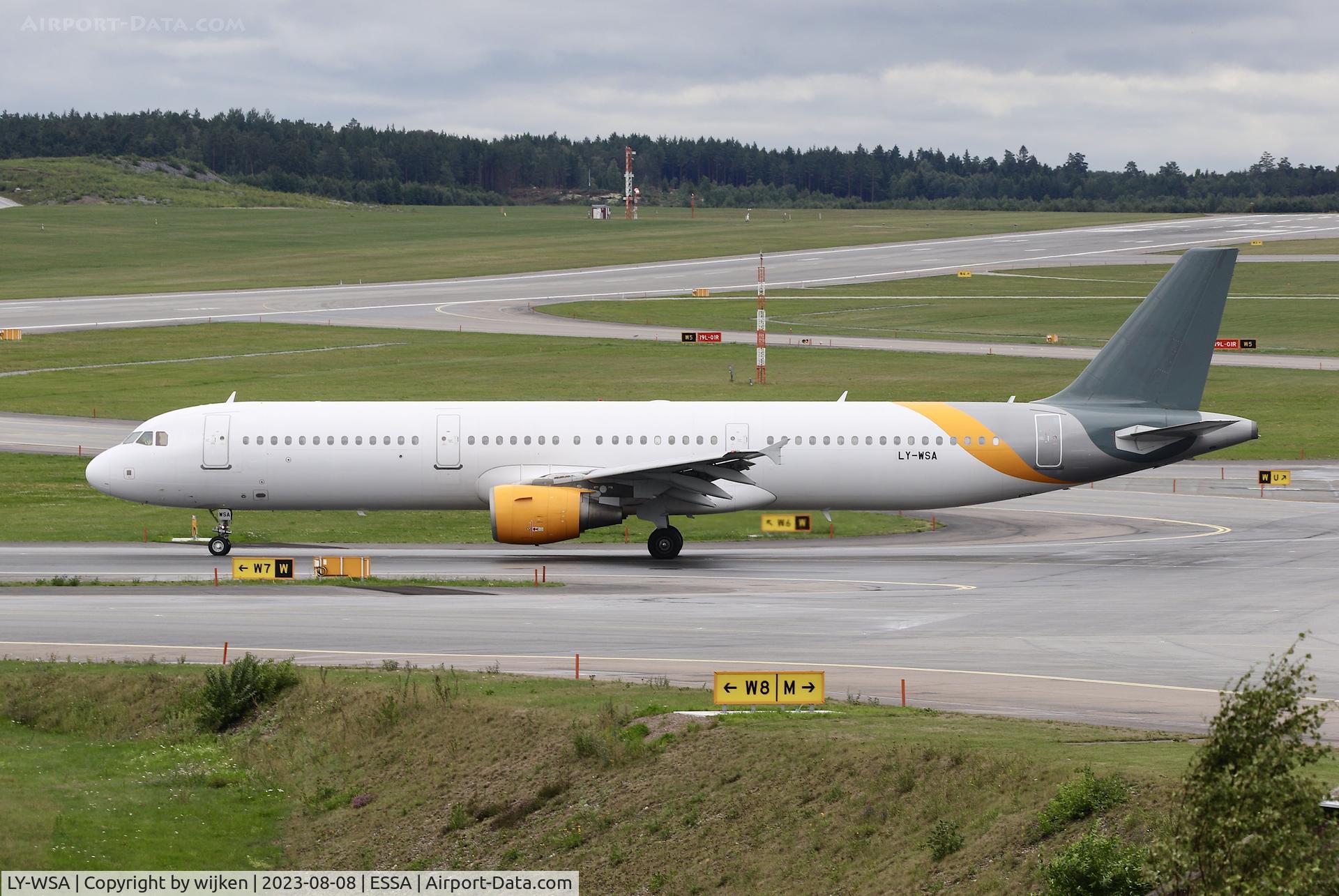 LY-WSA, 2003 Airbus A321-212 C/N 2115, TWY W