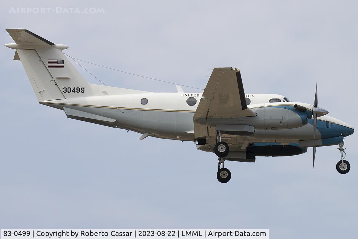 83-0499, 1983 Beech C-12D Huron C/N BP-45, Runway 31