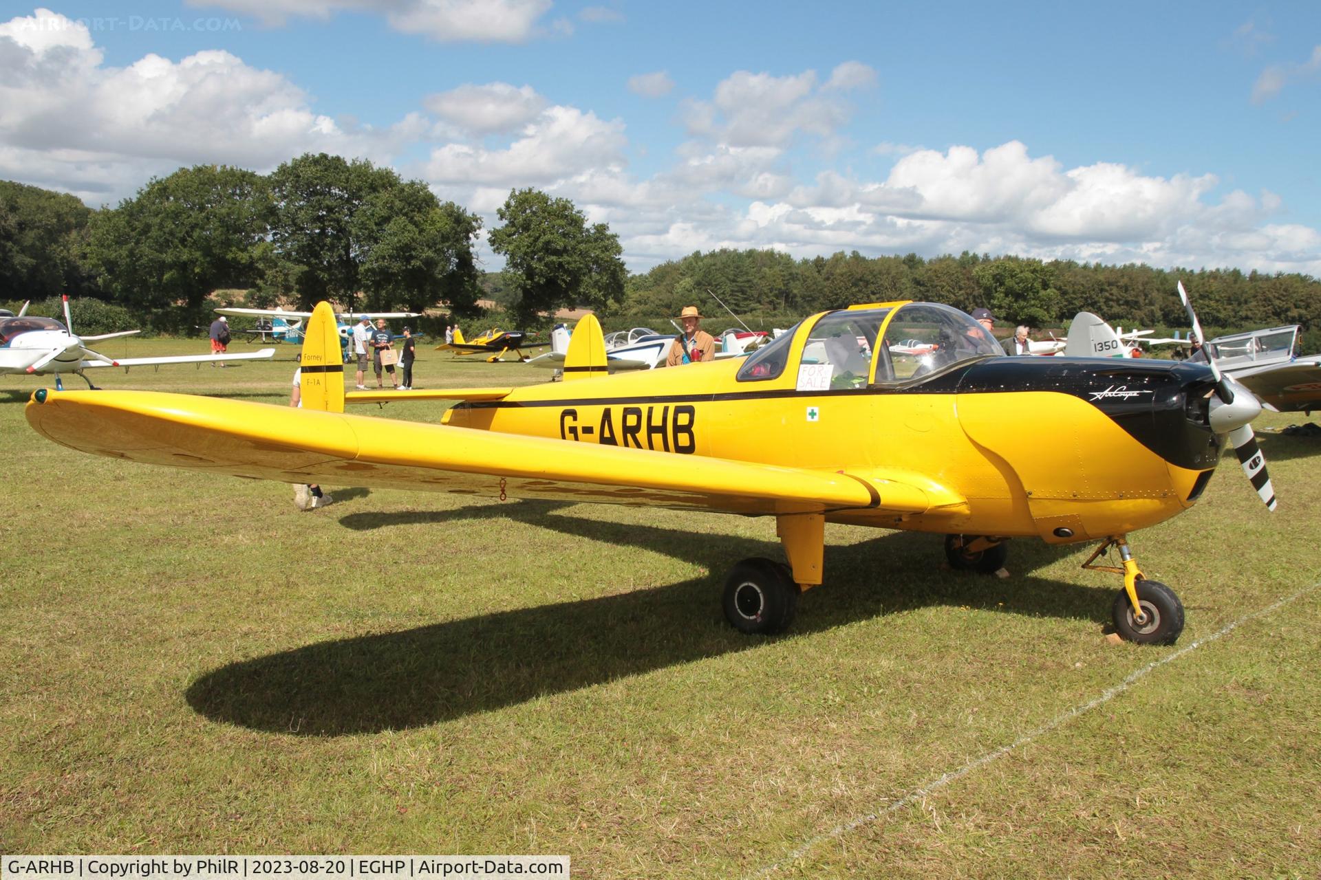 G-ARHB, 1960 Forney F-1A Aircoupe C/N 5733, G-ARHB 1960 Air Products Inc Forney F-1A LAA Fly In Popham
