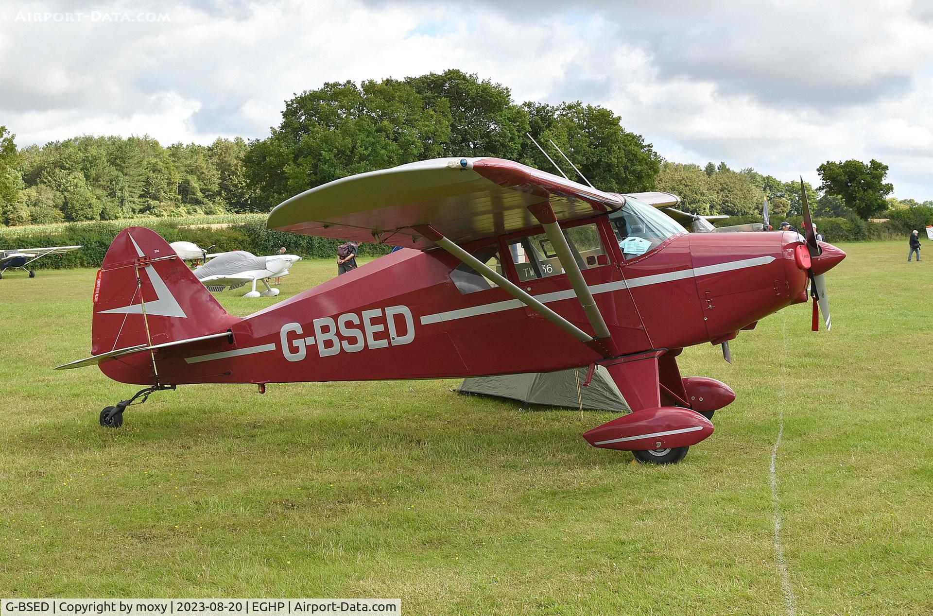 G-BSED, 1957 Piper PA-22-160 Tri Pacer C/N 22-6377, Piper PA-22-160 Tripacer at Popham. Ex N9404D