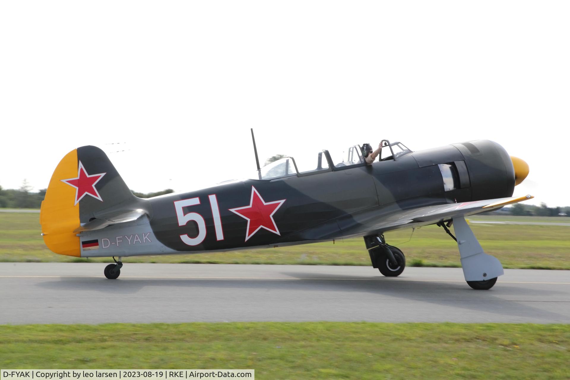 D-FYAK, 1953 Yakovlev Yak-11 C/N 170103, Roskilde Air Show 19.8.2023