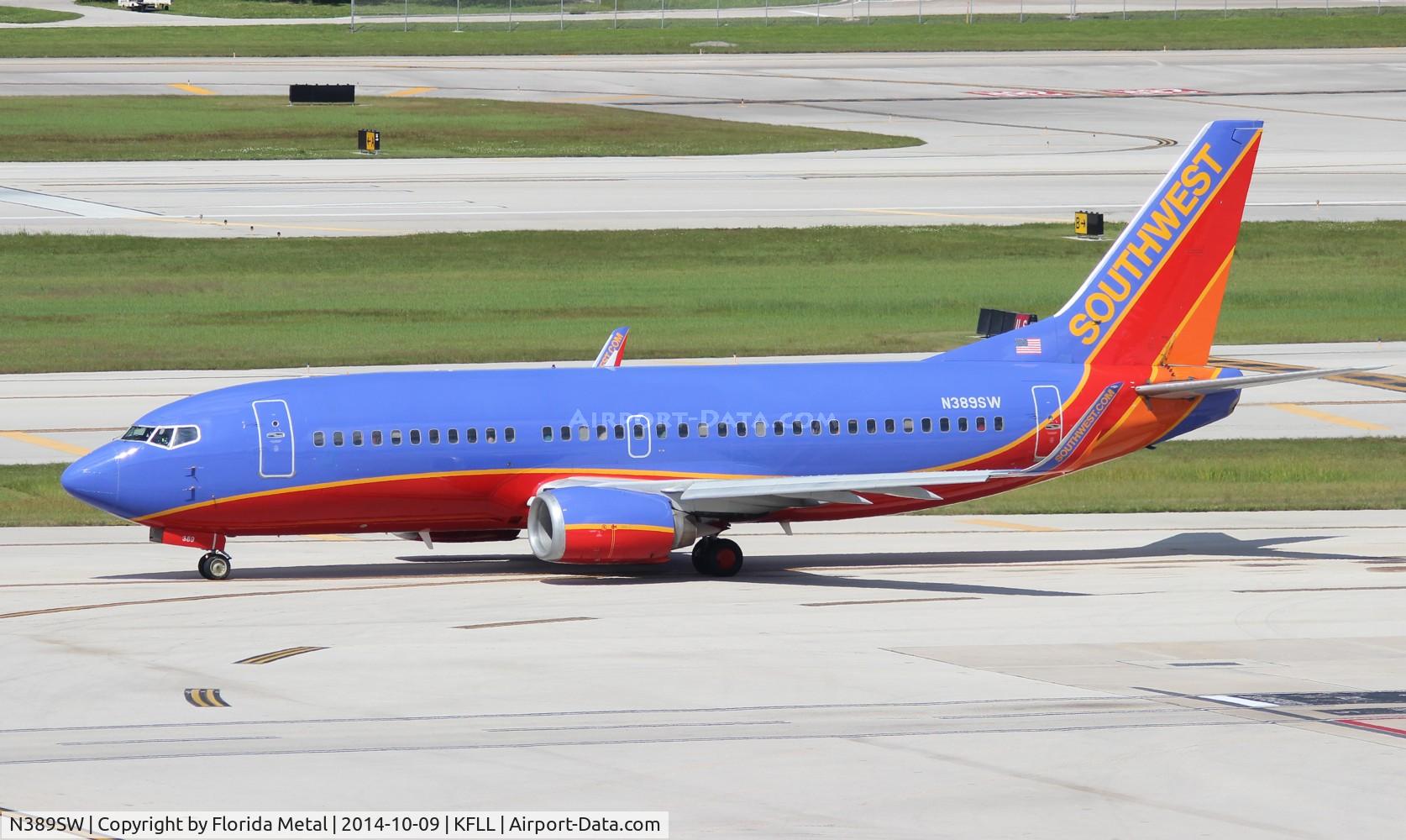 N389SW, 1994 Boeing 737-3H4 C/N 26592, SWA 733 canyon zx FLL-MBJ
