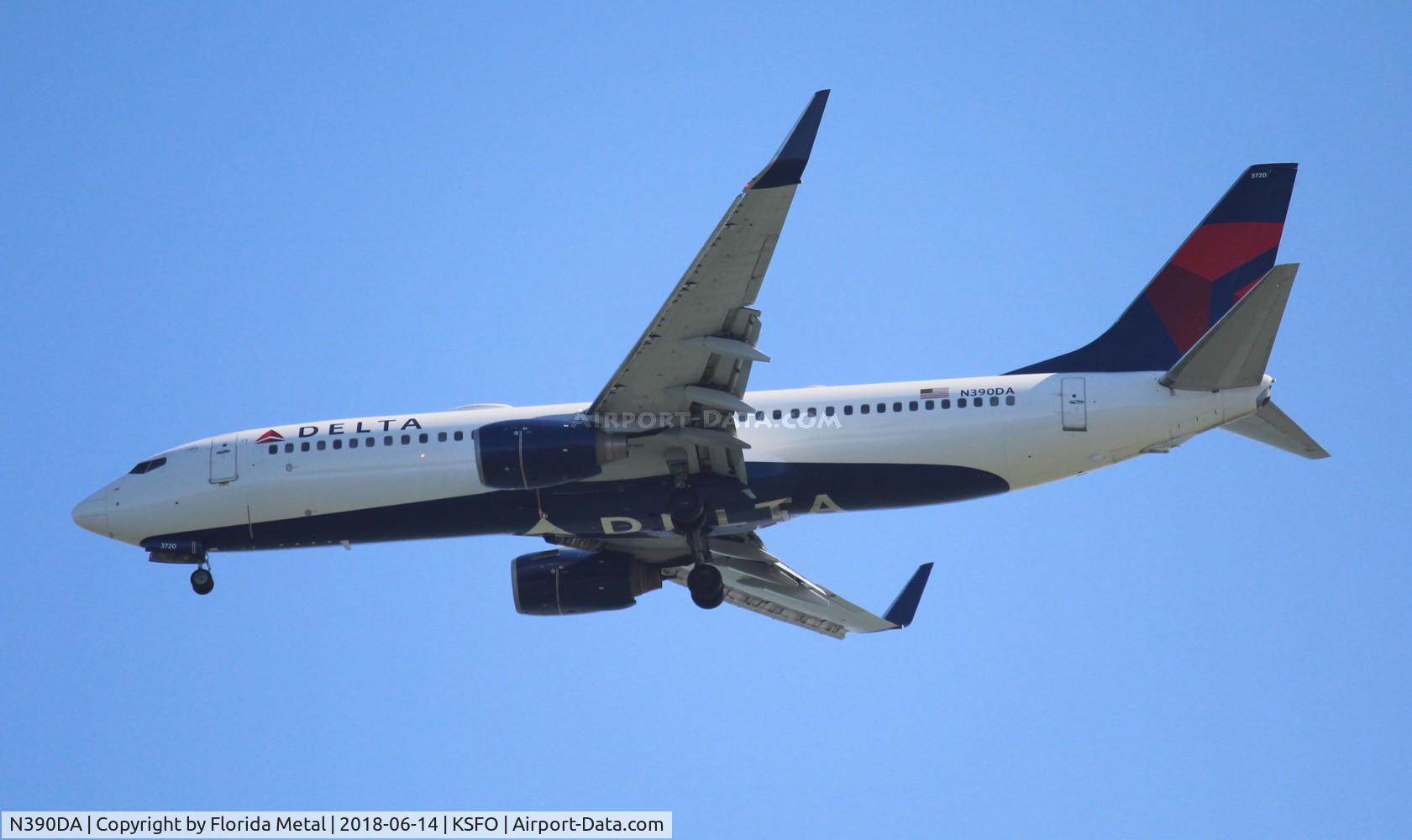 N390DA, 2000 Boeing 737-832 C/N 30536, DAL 738 zx SLC-SFO