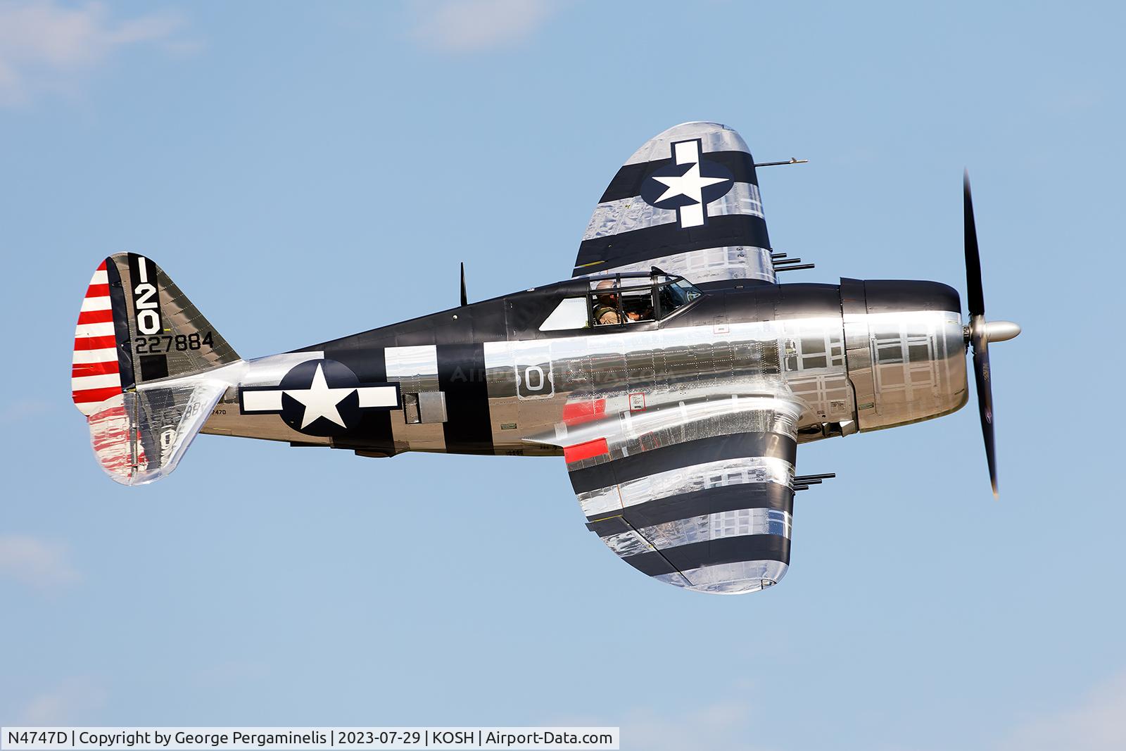 N4747D, 1942 Republic P-47D Thunderbolt C/N 2695-1771, Oshkosh 2023.