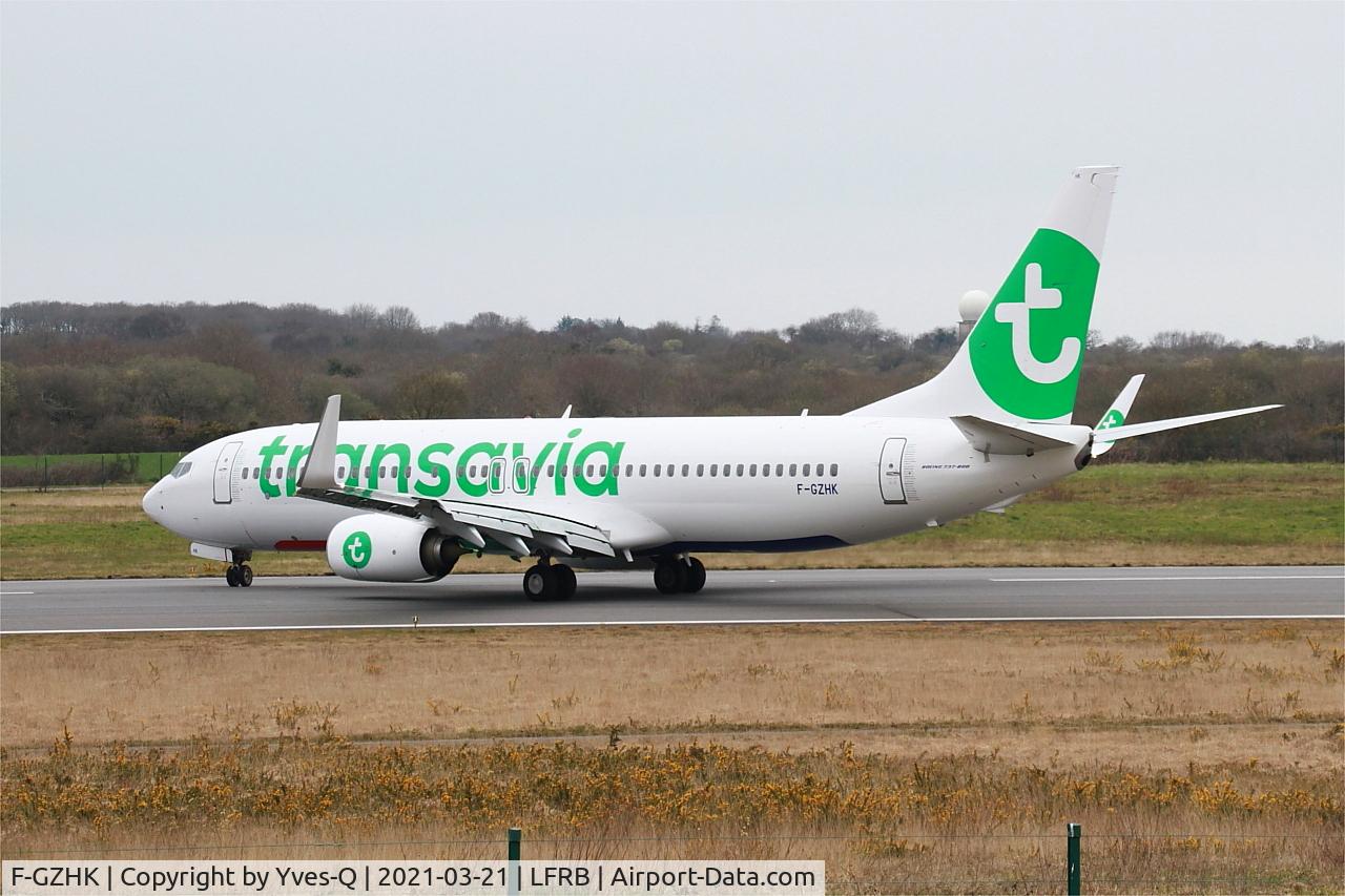 F-GZHK, 2014 Boeing 737-8K2 C/N 37790, Boeing 737-8K2, Taxiing rwy 07R, Brest-Bretagne Airport (LFRB-BES)