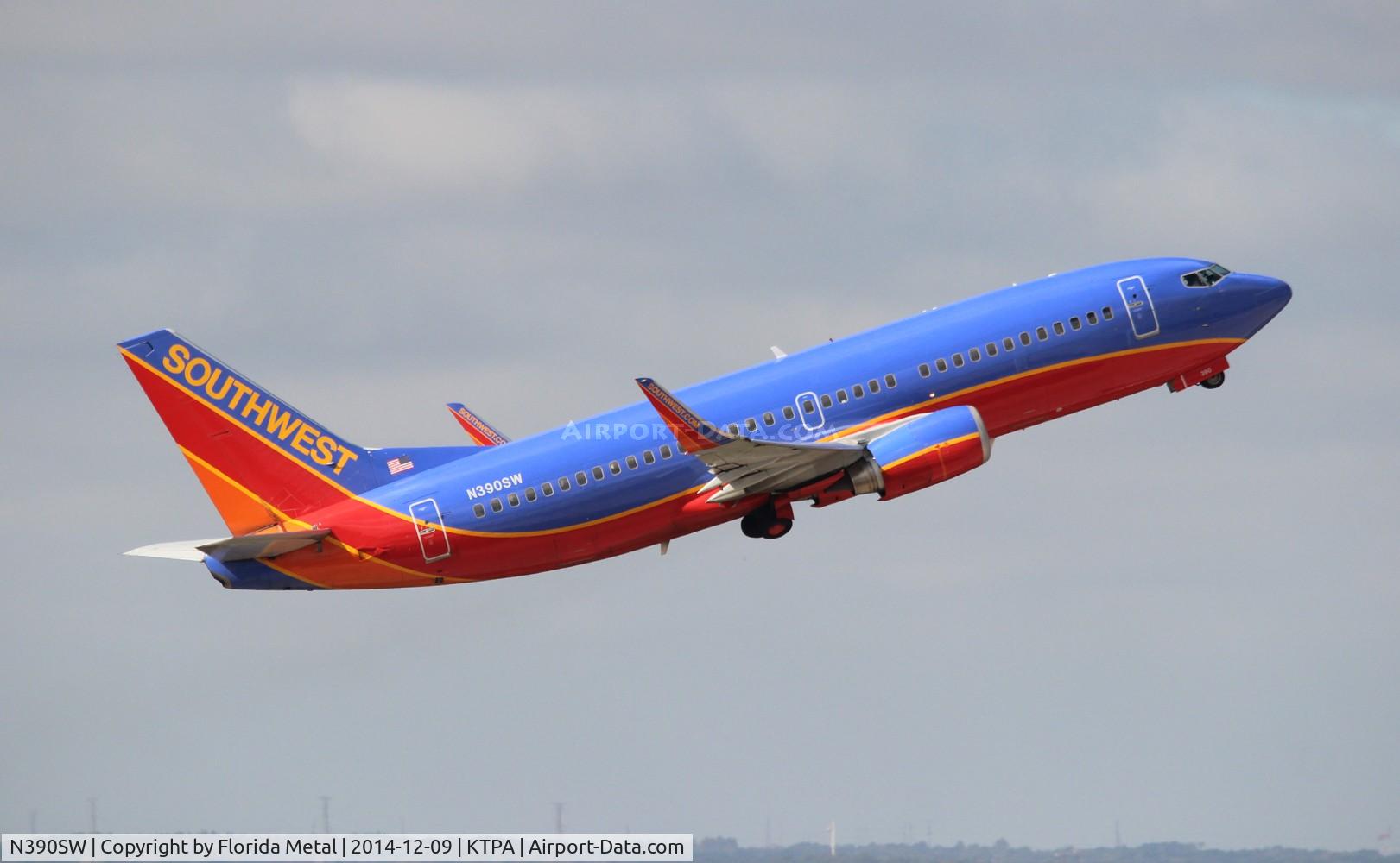 N390SW, 1994 Boeing 737-3H4 C/N 26593, SWA 733 canyon blue zx TPA-BNA