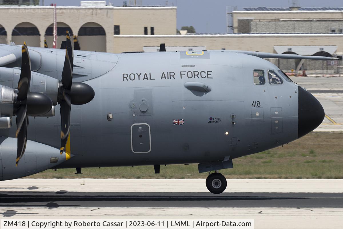 ZM418, 2018 Airbus A400M-180 Atlas C.1 C/N 056, Runway 13