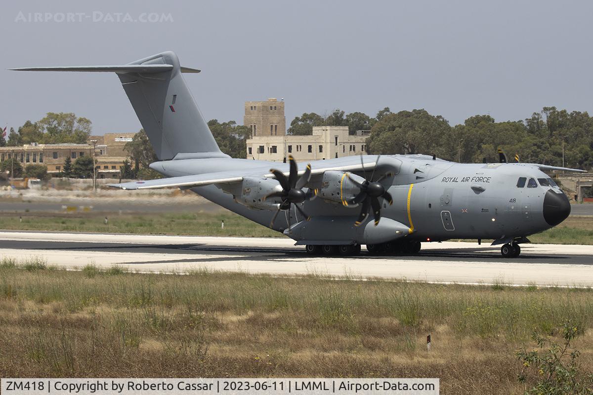 ZM418, 2018 Airbus A400M-180 Atlas C.1 C/N 056, Runway 13