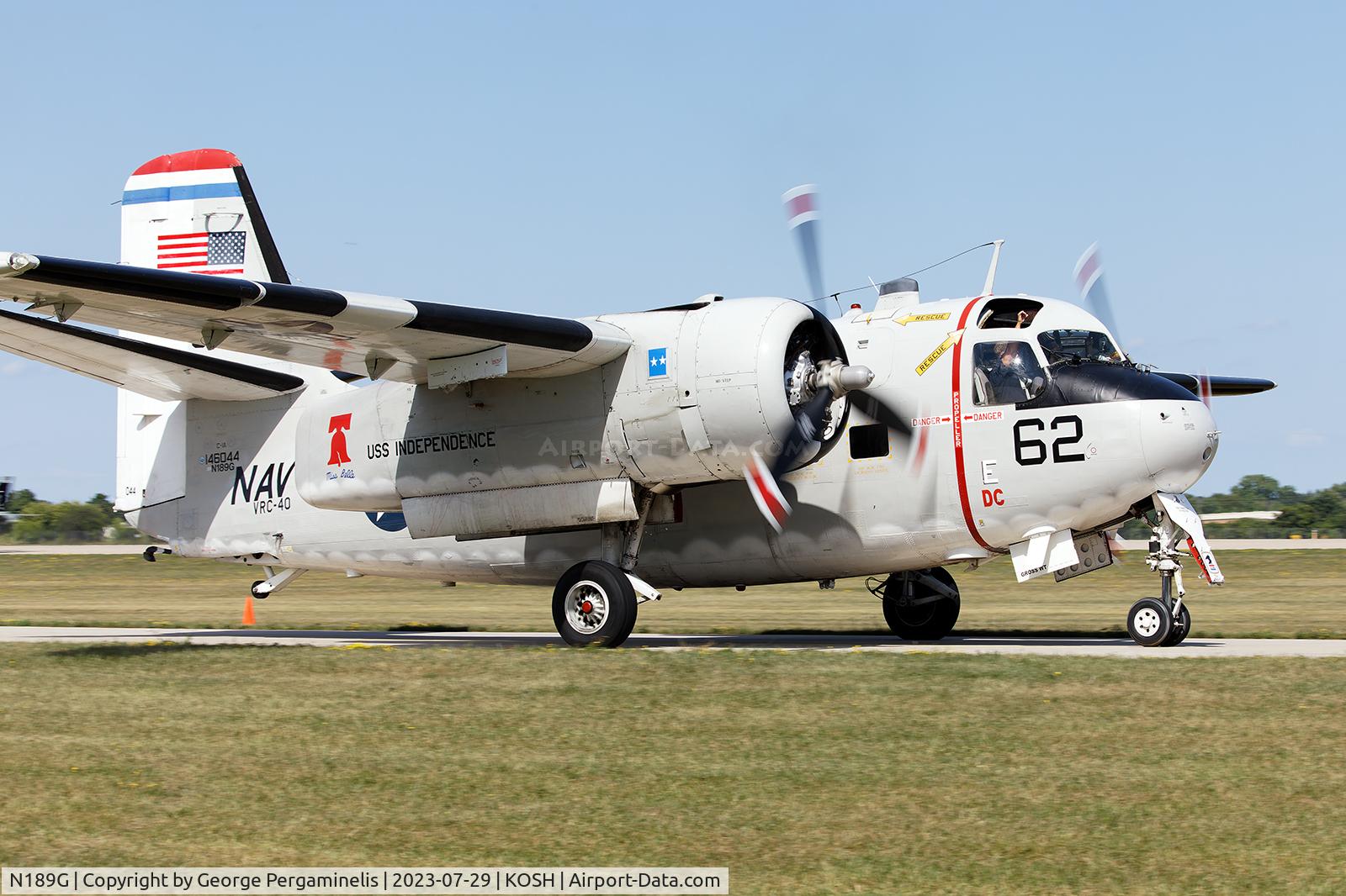 N189G, 1955 Grumman C-1A Trader C/N G-96-74, Oshkosh 2023.