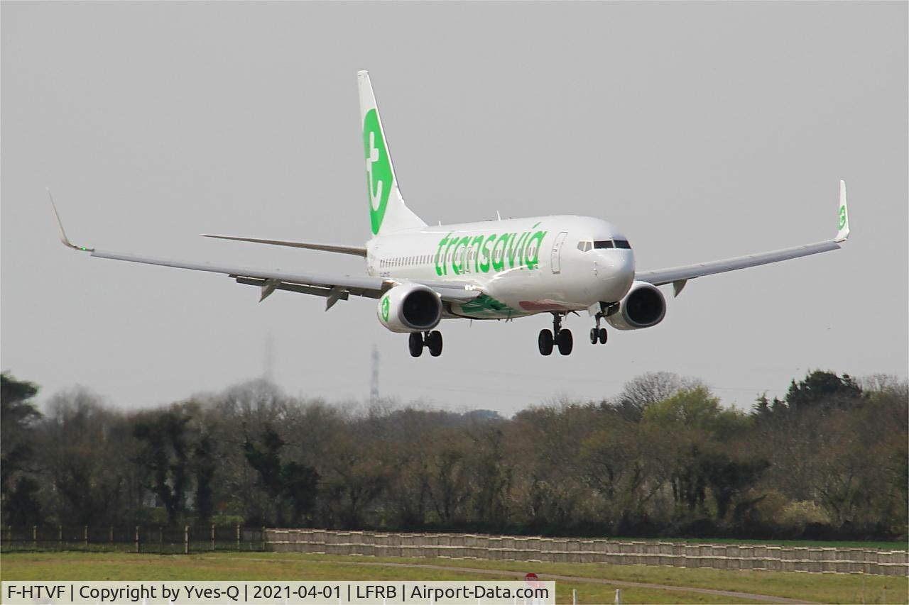 F-HTVF, 2017 Boeing 737-8K2 C/N 62160, Boeing 737-8K2, On final rwy 07R, Brest-Bretagne Airport (LFRB-BES)
