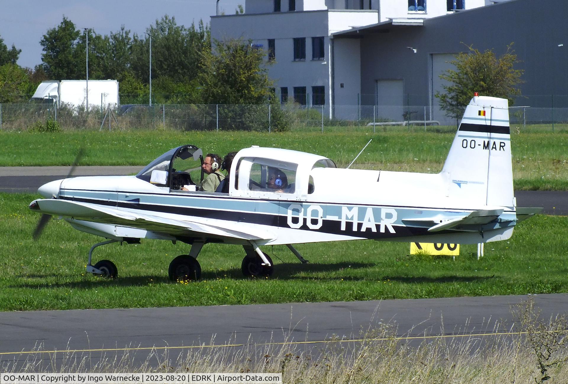 OO-MAR, 1973 Grumman American AA-5 Traveler C/N AA5-0424, Grumman American AA-5 Traveler at Koblenz-Winningen airfield