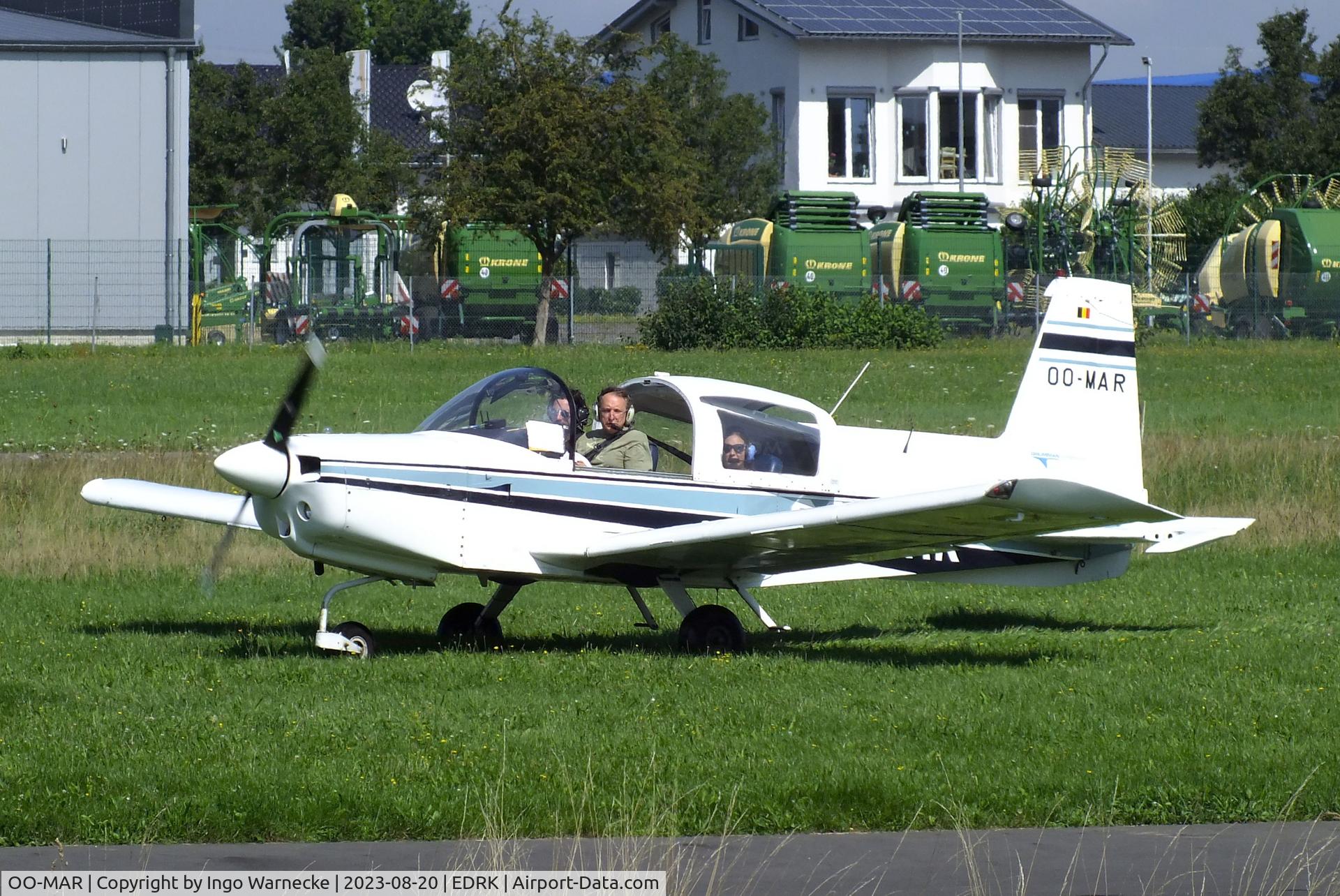 OO-MAR, 1973 Grumman American AA-5 Traveler C/N AA5-0424, Grumman American AA-5 Traveler at Koblenz-Winningen airfield