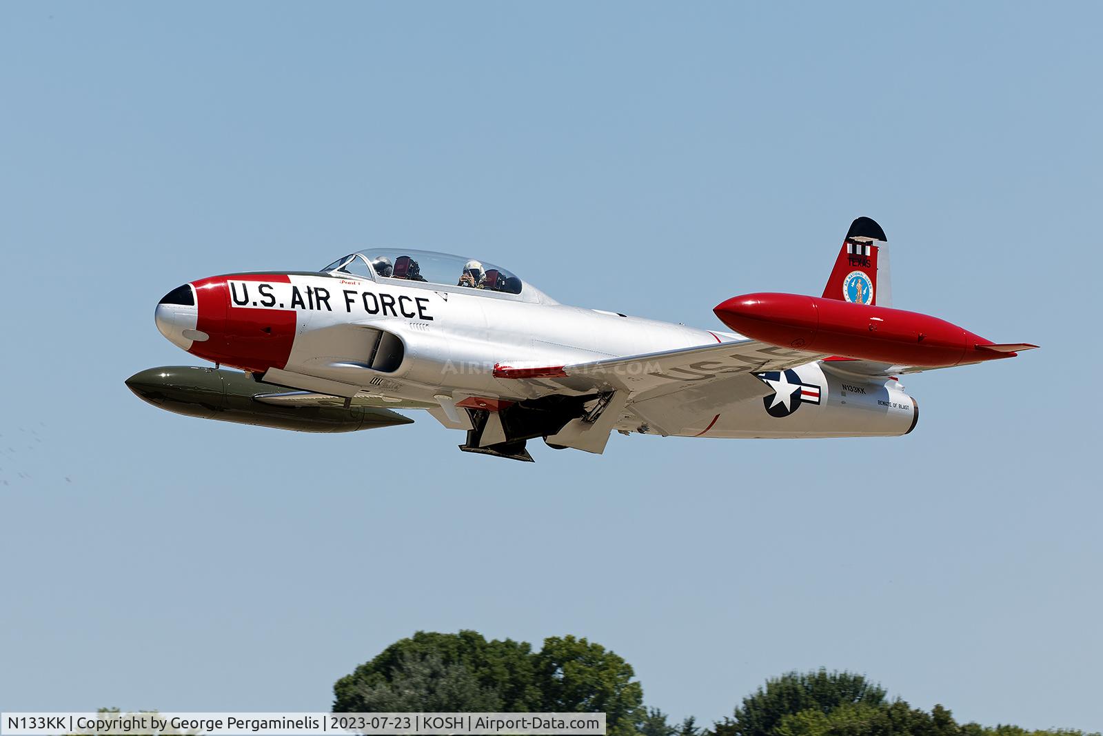N133KK, Canadair T-33AN Silver Star 3 C/N T33-556, Oshkosh 2023.