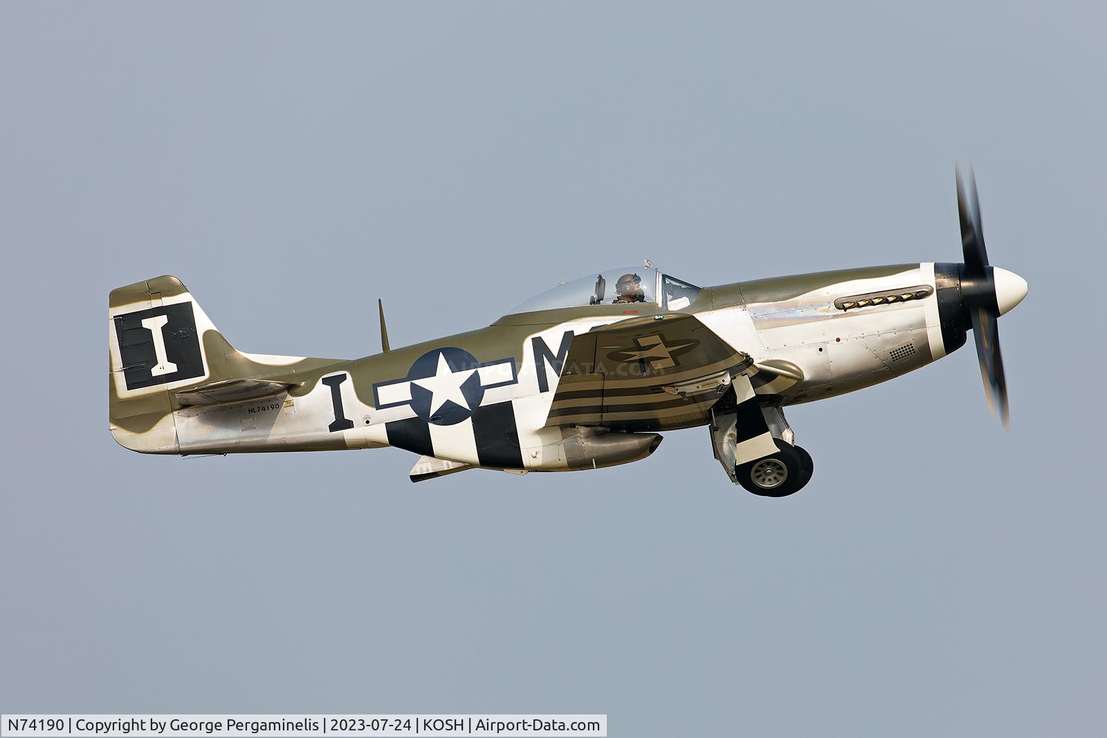 N74190, 1944 North American F-51D Mustang C/N 44-75452, Oshkosh 2023.