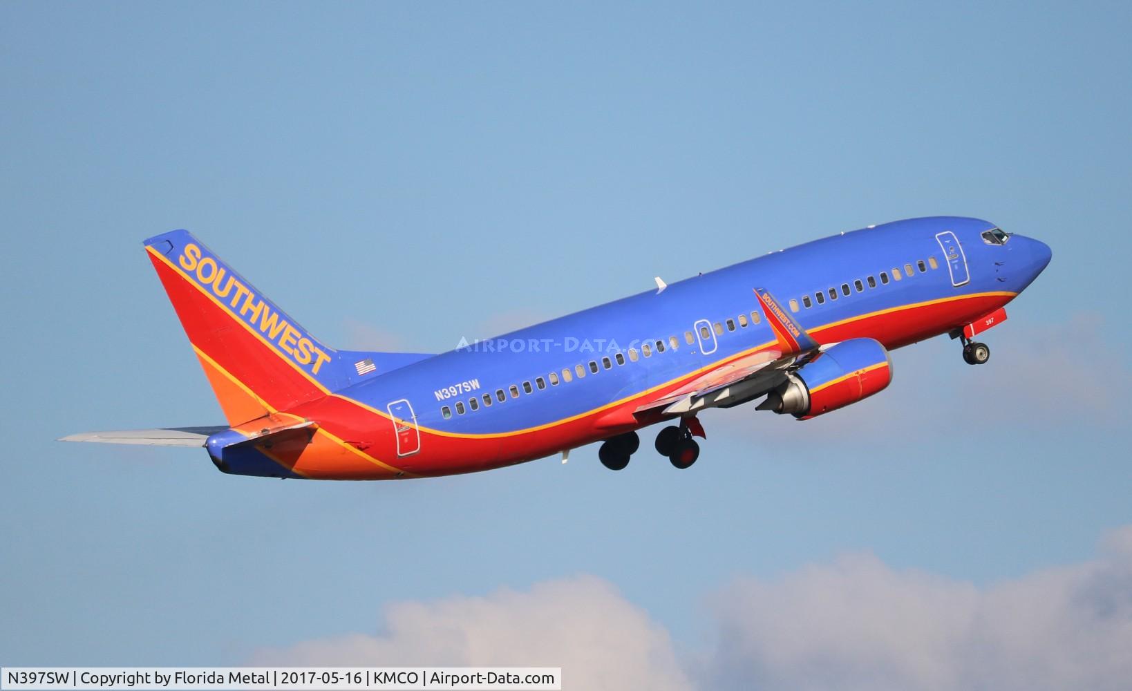 N397SW, 1995 Boeing 737-3H4 C/N 27691, SWA 733 canyon blue zx MCO-FLL