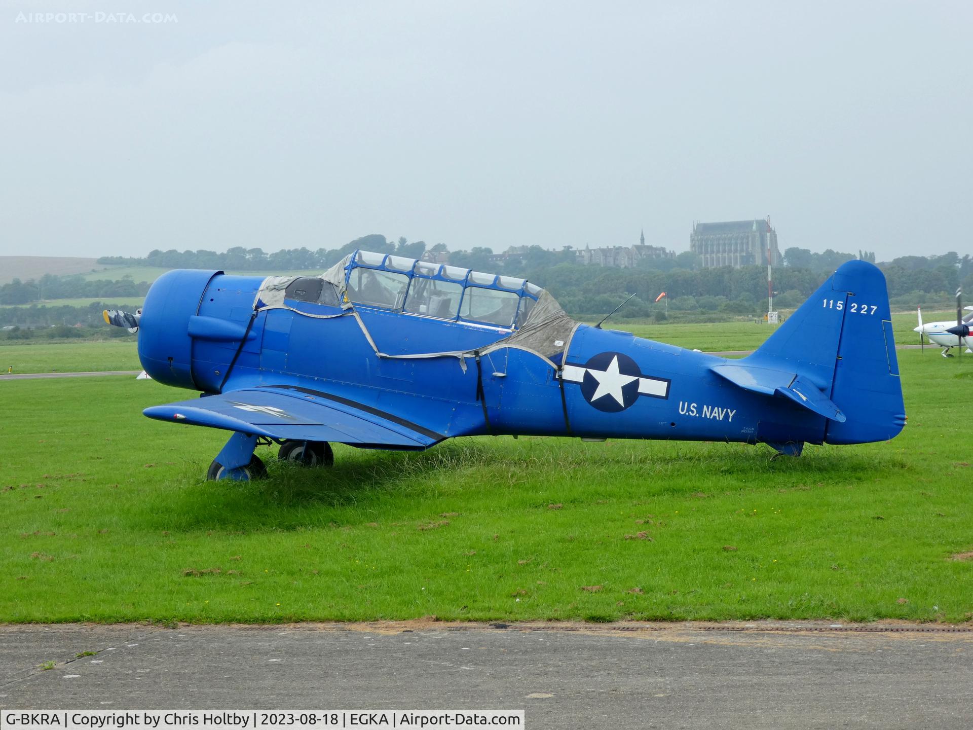 G-BKRA, 1951 North American T-6G Texan C/N 188-90, Still static at Shoreham Airport, E Sussex