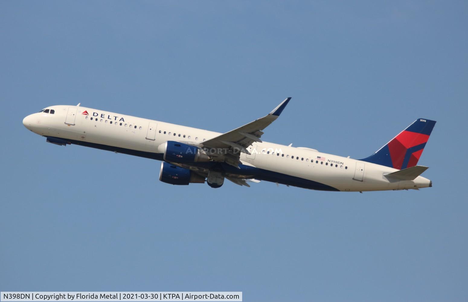 N398DN, 2020 Airbus A321-211 C/N 9360, DAL A321 zx TPA-MSP