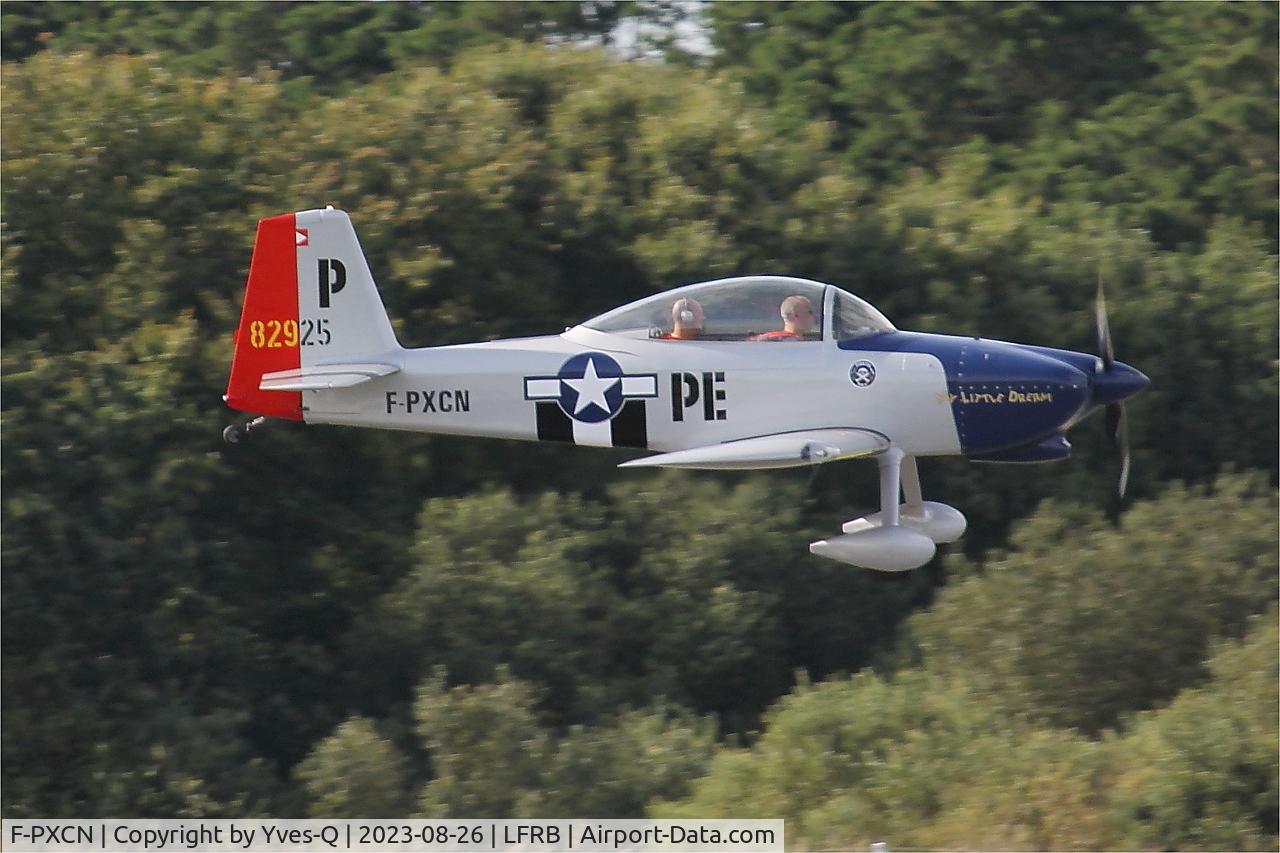 F-PXCN, 2019 Van's RV-8 C/N 82925, Van's Aircraft RV-8, Take off rwy 07R, Brest-Bretagne airport (LFRB-BES)