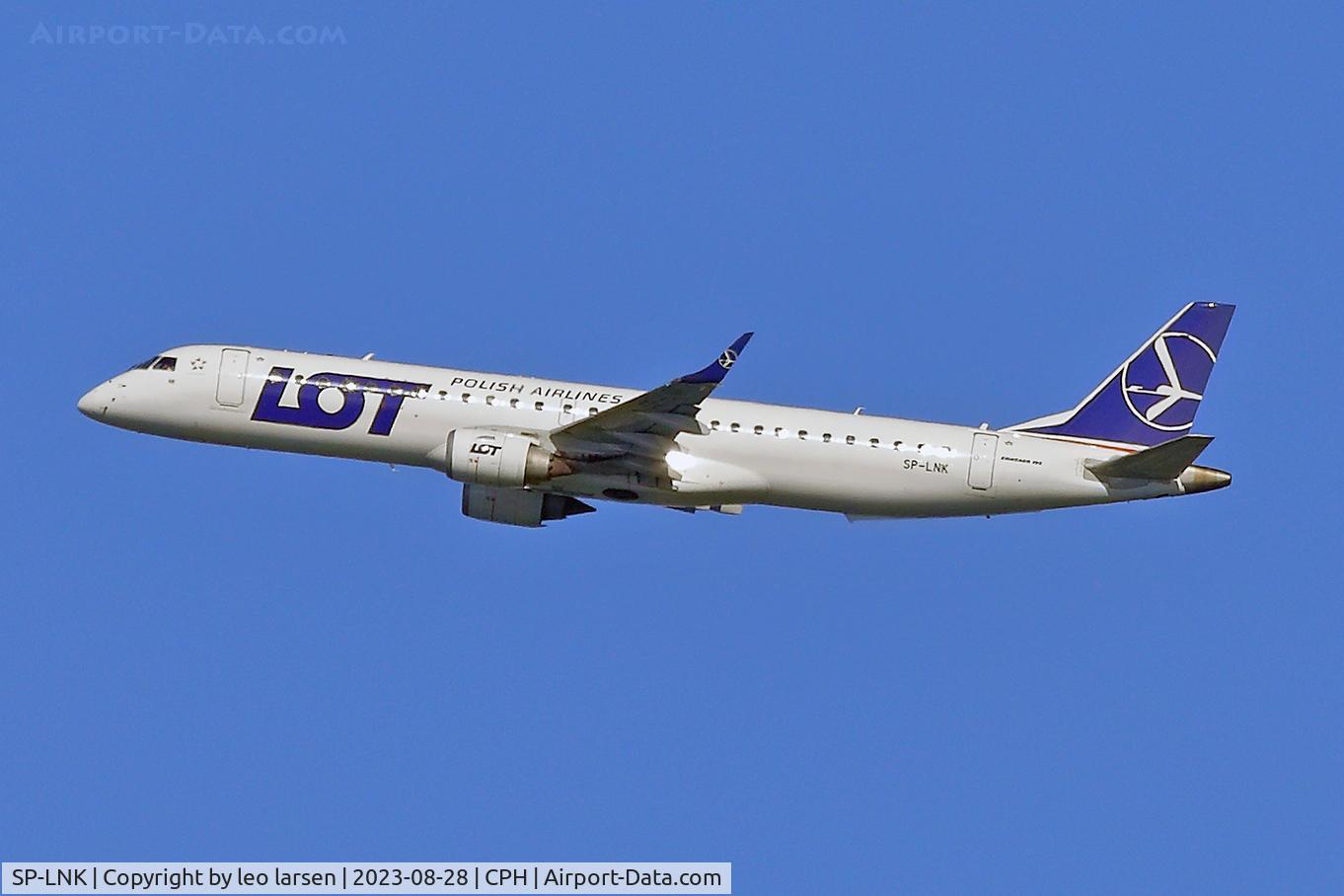 SP-LNK, 2009 Embraer 195AR (ERJ-190-200IGW) C/N 19000247, Copenhagen 28.8.2023