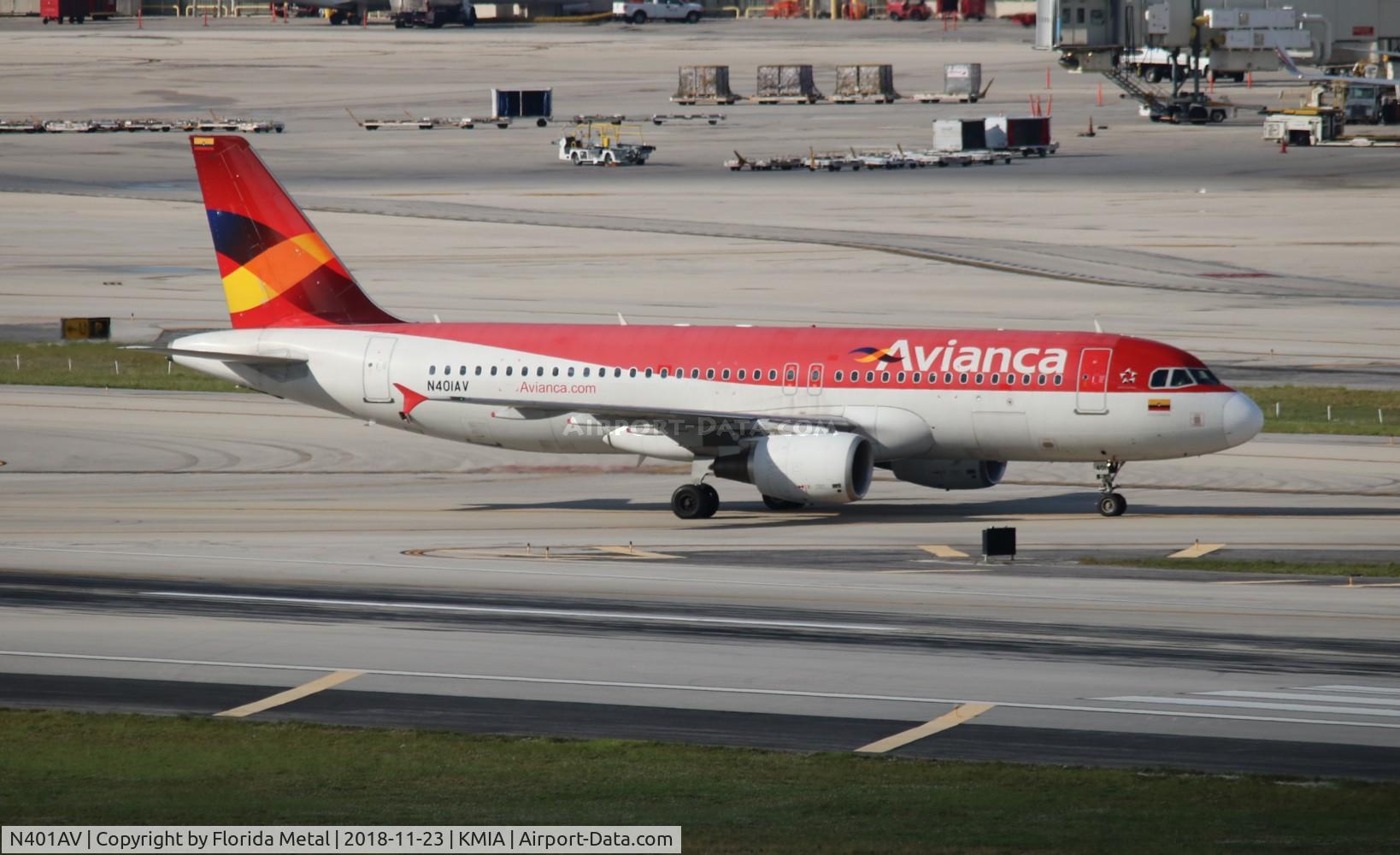 N401AV, 2009 Airbus A320-214 C/N 4001, AVA A320 zx CLO-MIA