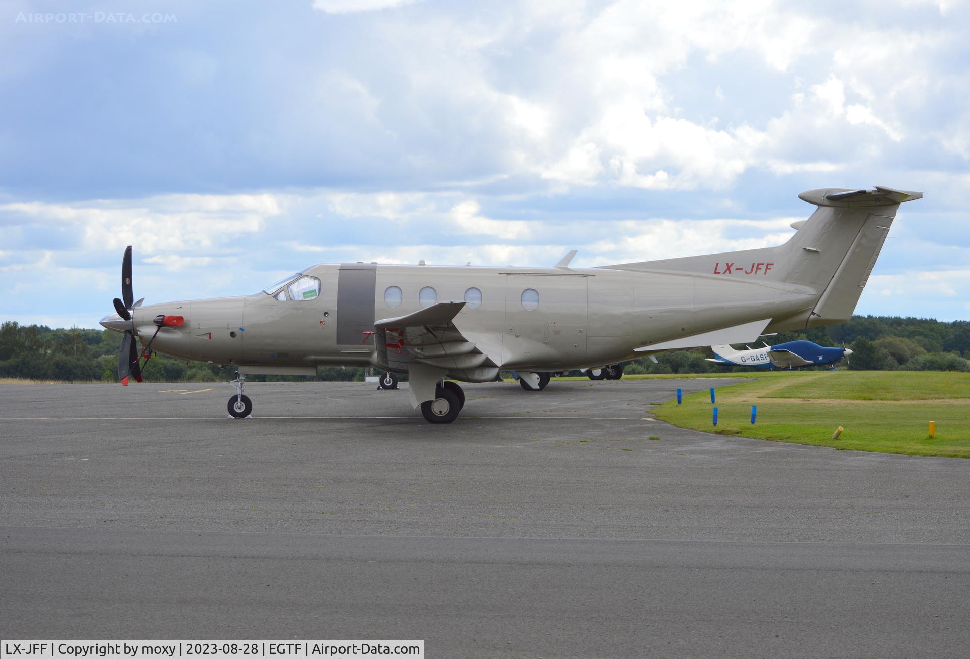 LX-JFF, 2018 Pilatus PC-12/47E C/N 1857, Pilatus PC-12/47E at Fairoaks.