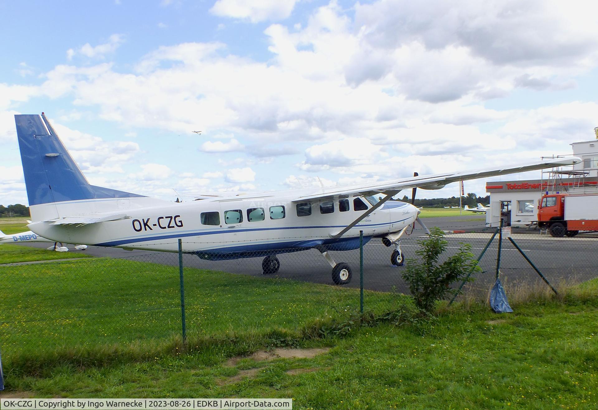 OK-CZG, 2013 Cessna 208B Grand Caravan C/N 208B-2435, Cessna 208B Grand Caravan remote sensing aircraft of CzechGlobe (Global Change Research Institute, CAS) at Bonn-Hangelar airfield during the Grumman Fly-in 2023