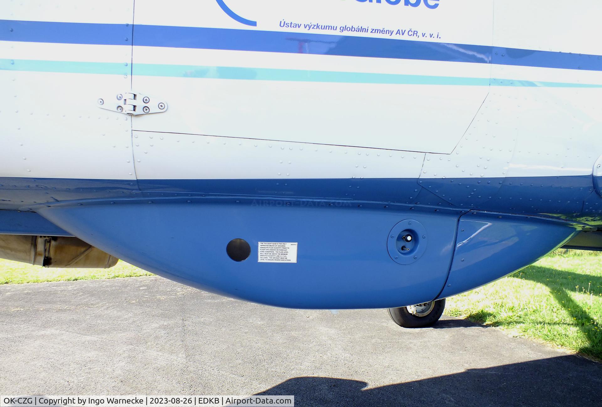 OK-CZG, 2013 Cessna 208B Grand Caravan C/N 208B-2435, Cessna 208B Grand Caravan remote sensing aircraft of CzechGlobe (Global Change Research Institute, CAS) at Bonn-Hangelar airfield during the Grumman Fly-in 2023