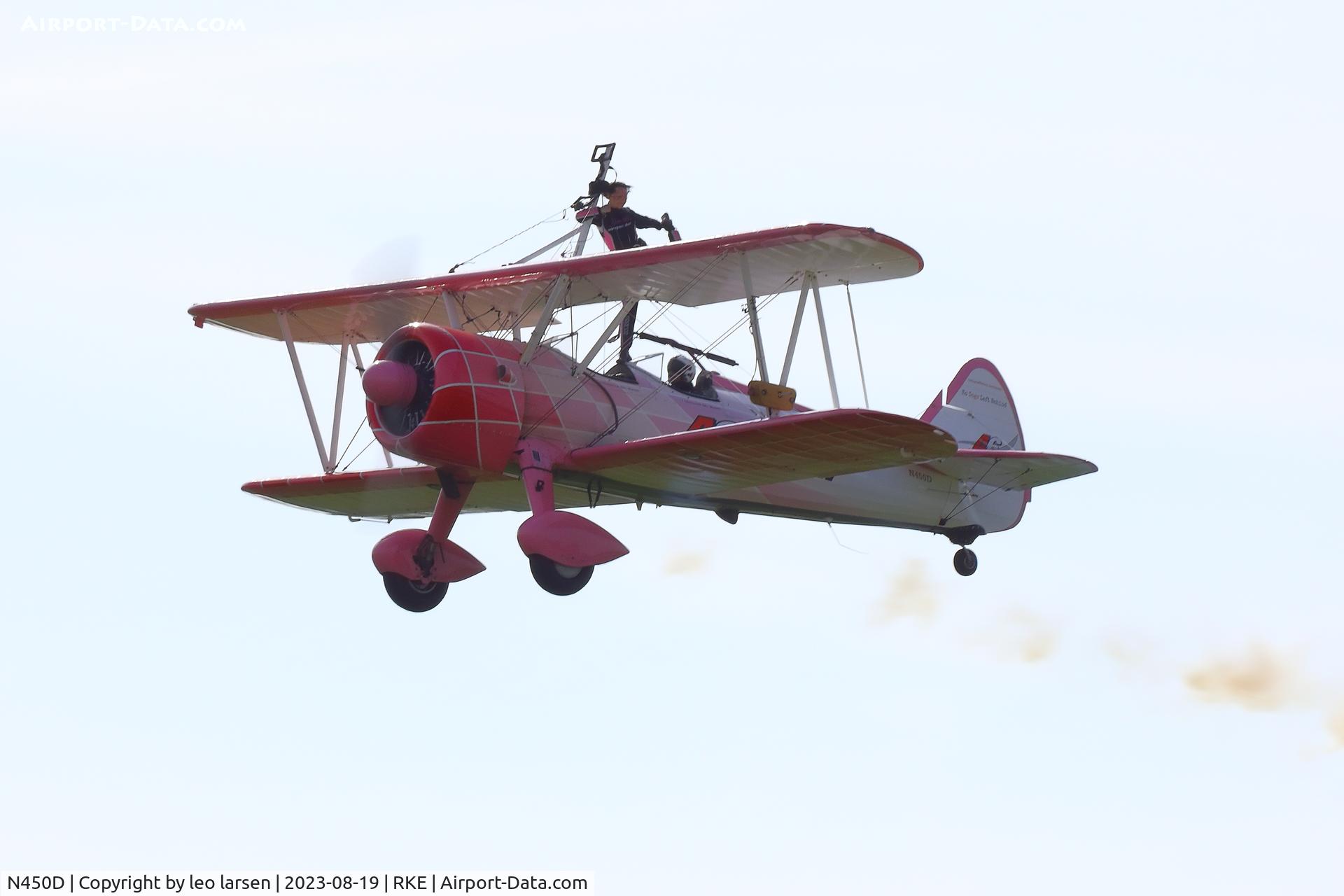 N450D, 1943 Boeing PT-13D Kaydet (E75) C/N 75-5099, Roskilde Air Show 19.8.2023