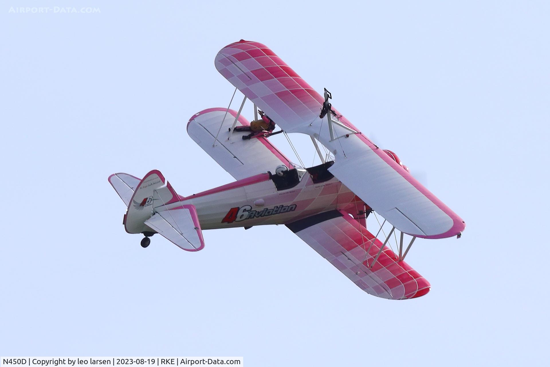 N450D, 1943 Boeing PT-13D Kaydet (E75) C/N 75-5099, Roskilde Air Show 19.8.2023