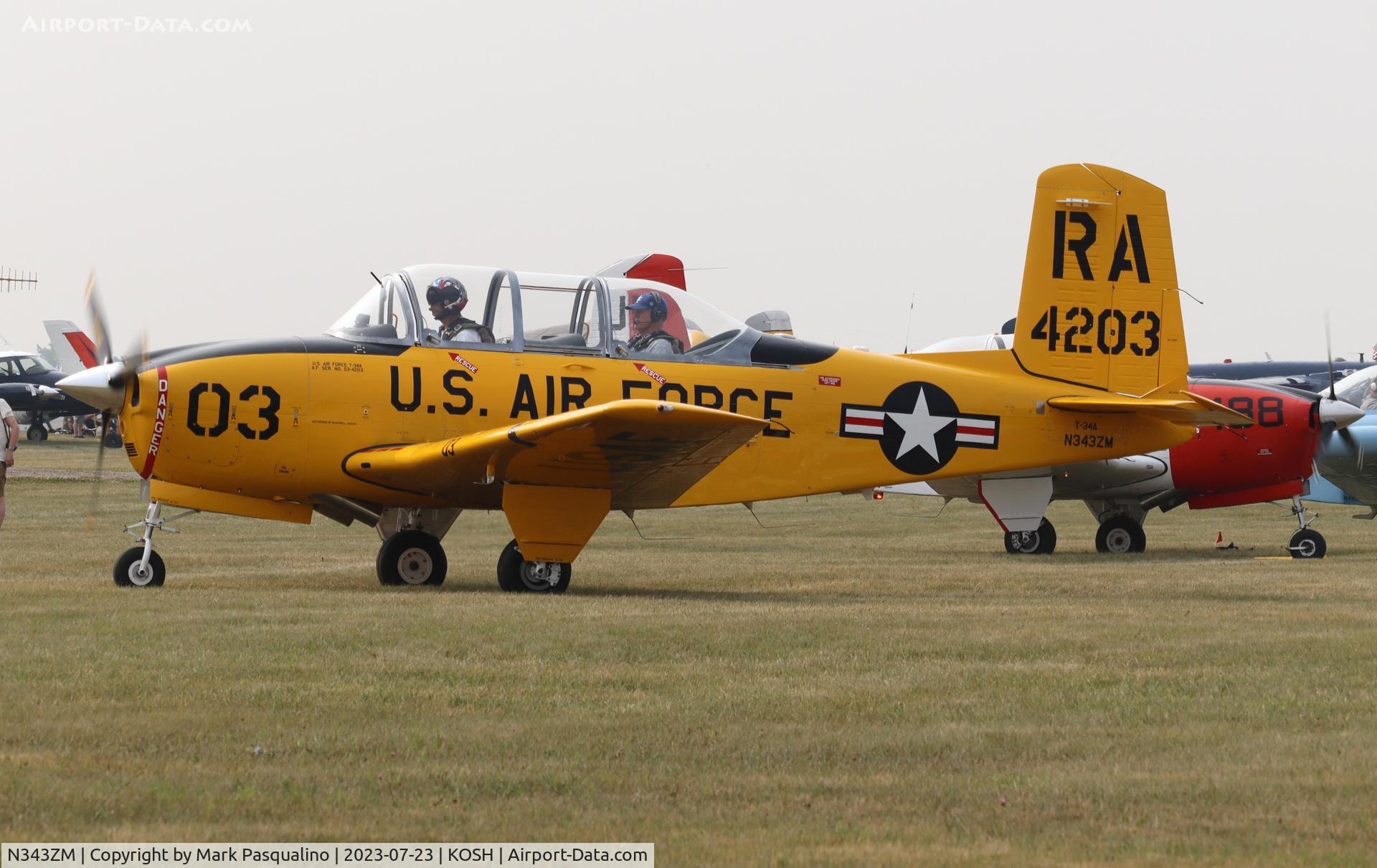 N343ZM, 1955 Beech T-34A Mentor C/N G-303, Beech T-34A